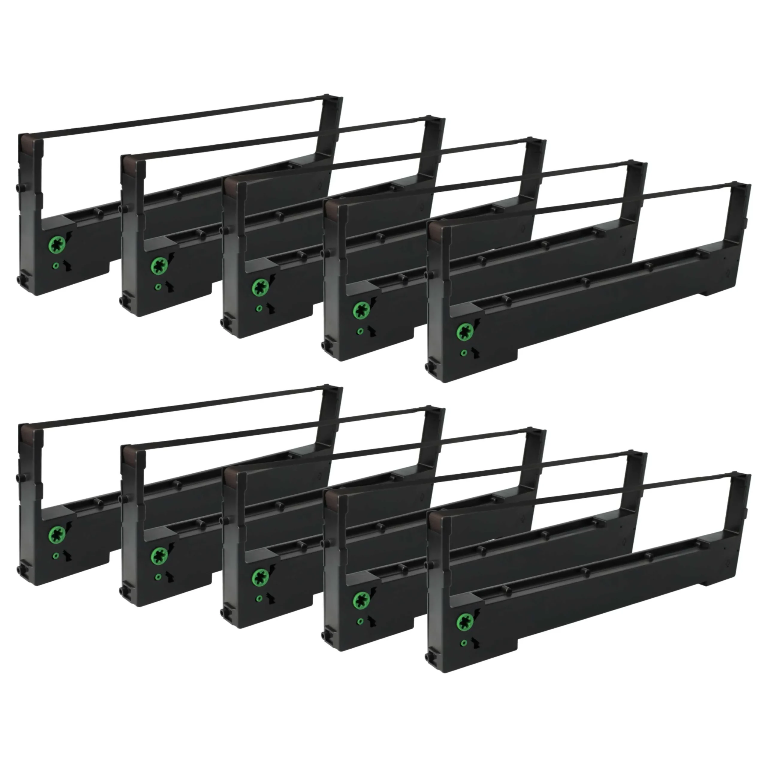 10x Ruban encreur remplace Tally 052220 pour imprimante matricielle / étiquette - noir