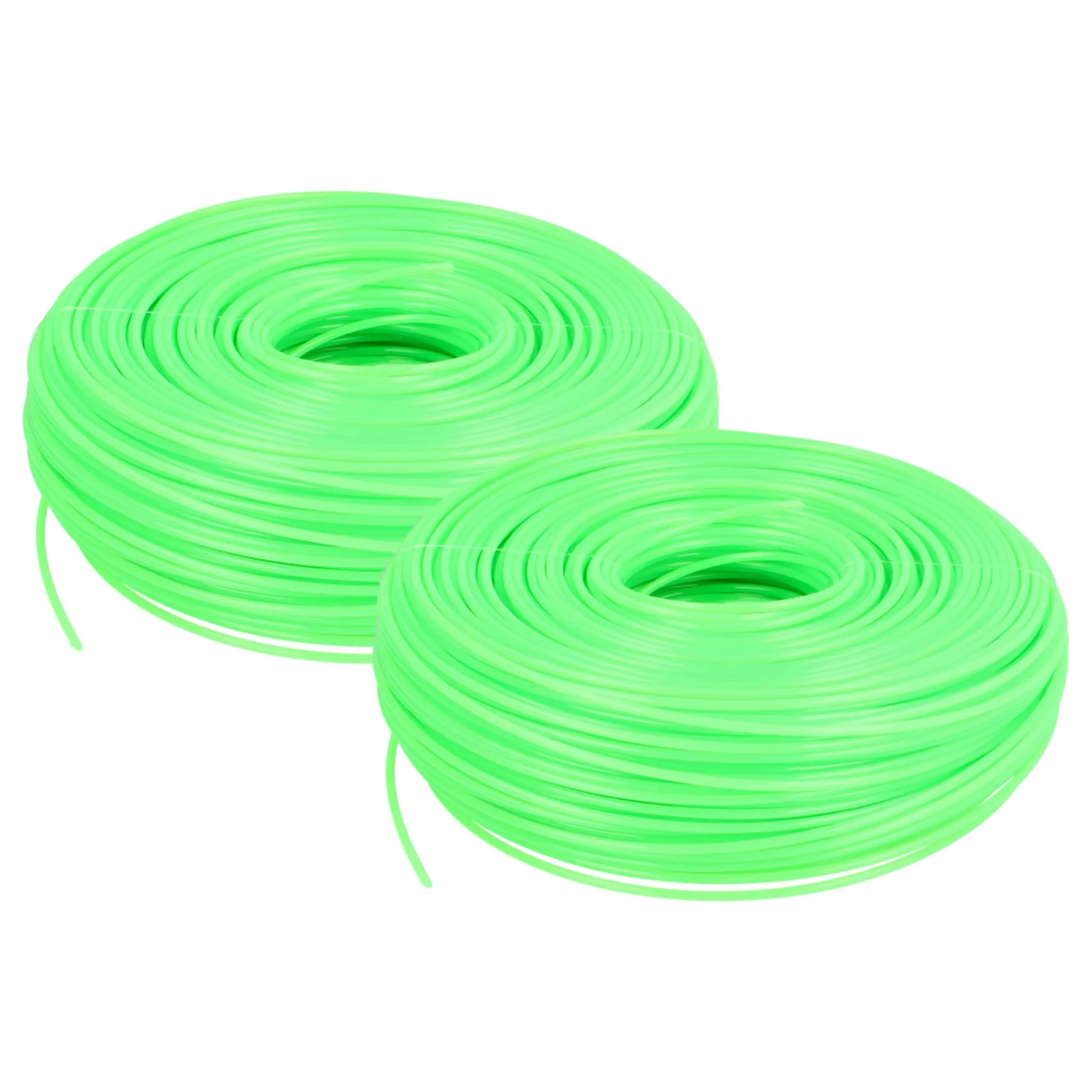 2x Fil pour débroussailleuse, tondeuse Bosch, Makita - Fil de coupe, vert, 2 mm x 100 m, rond