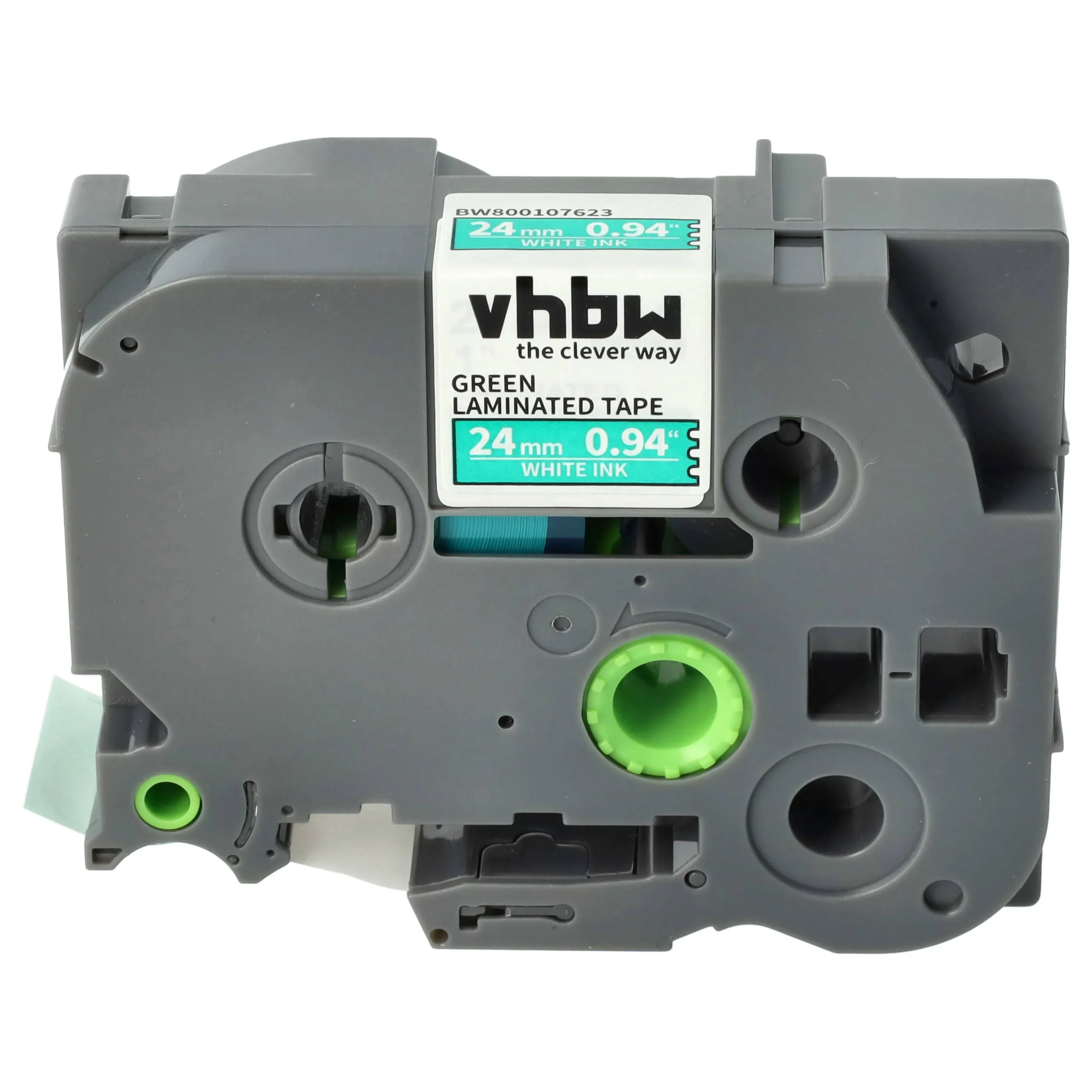 Cassette à ruban remplace Brother TZE-755, TZ-755 - 24mm lettrage Blanc ruban Vert, plastique