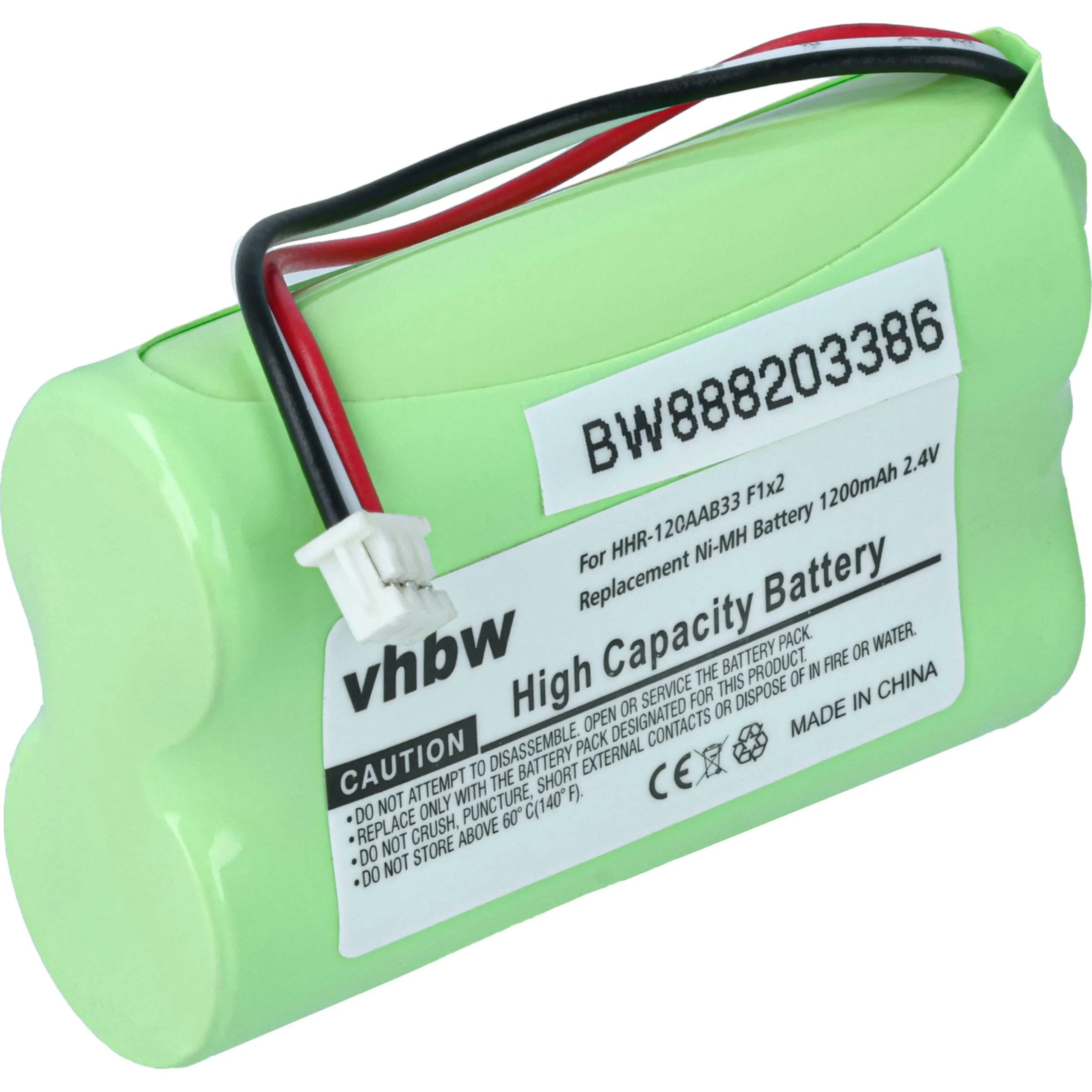 Batterie remplace Bang & Olufsen HHR-120AAB33 F1x2 pour télécommande Bang & Olufsen- 1200mAh 2,4V NiMH