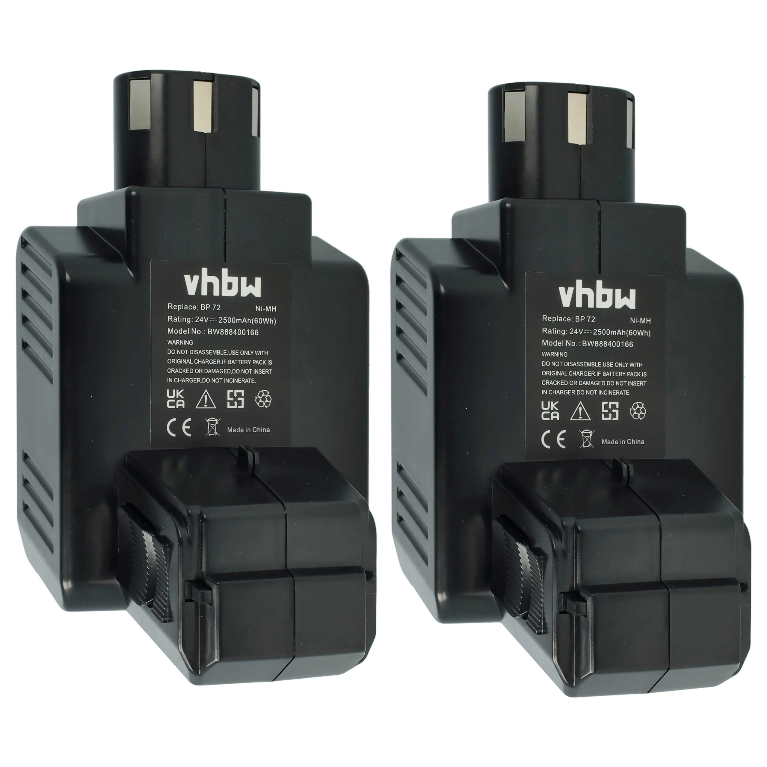 Batterie (2 pcs.) remplace Hilti BP72, BP60, 331530, BP40 outil électrique Hilti - 2,5Ah 24V NiMH