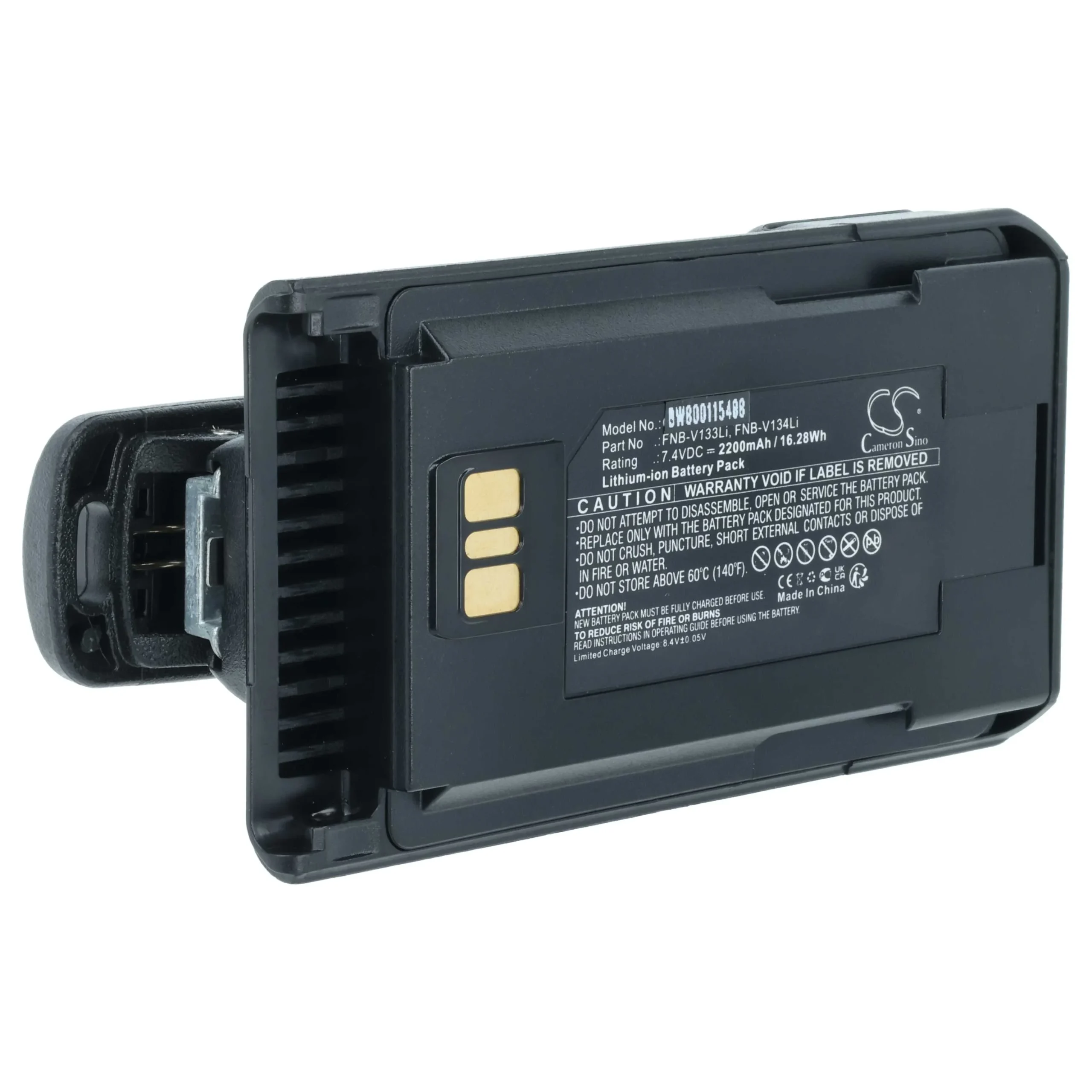 Batterie remplace Motorola AAJ67X001, AAJ68X001 pour radio talkie-walkie Yaesu Vertex- 2200mAh 7,4V Li-ion