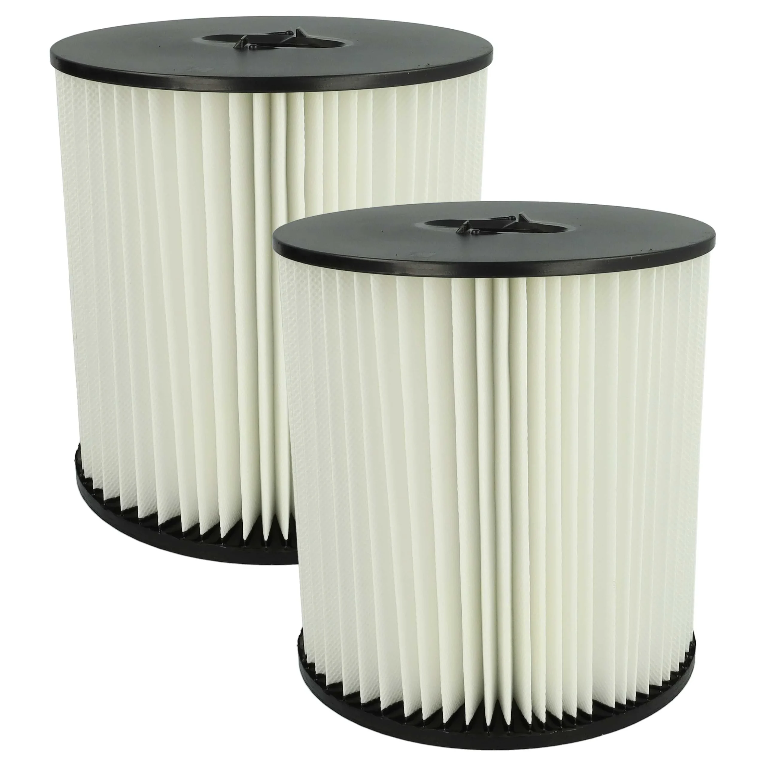 2x Filtre remplace Dirt Devil 8106-01 pour aspirateur Royal - filtre rond, noir / blanc