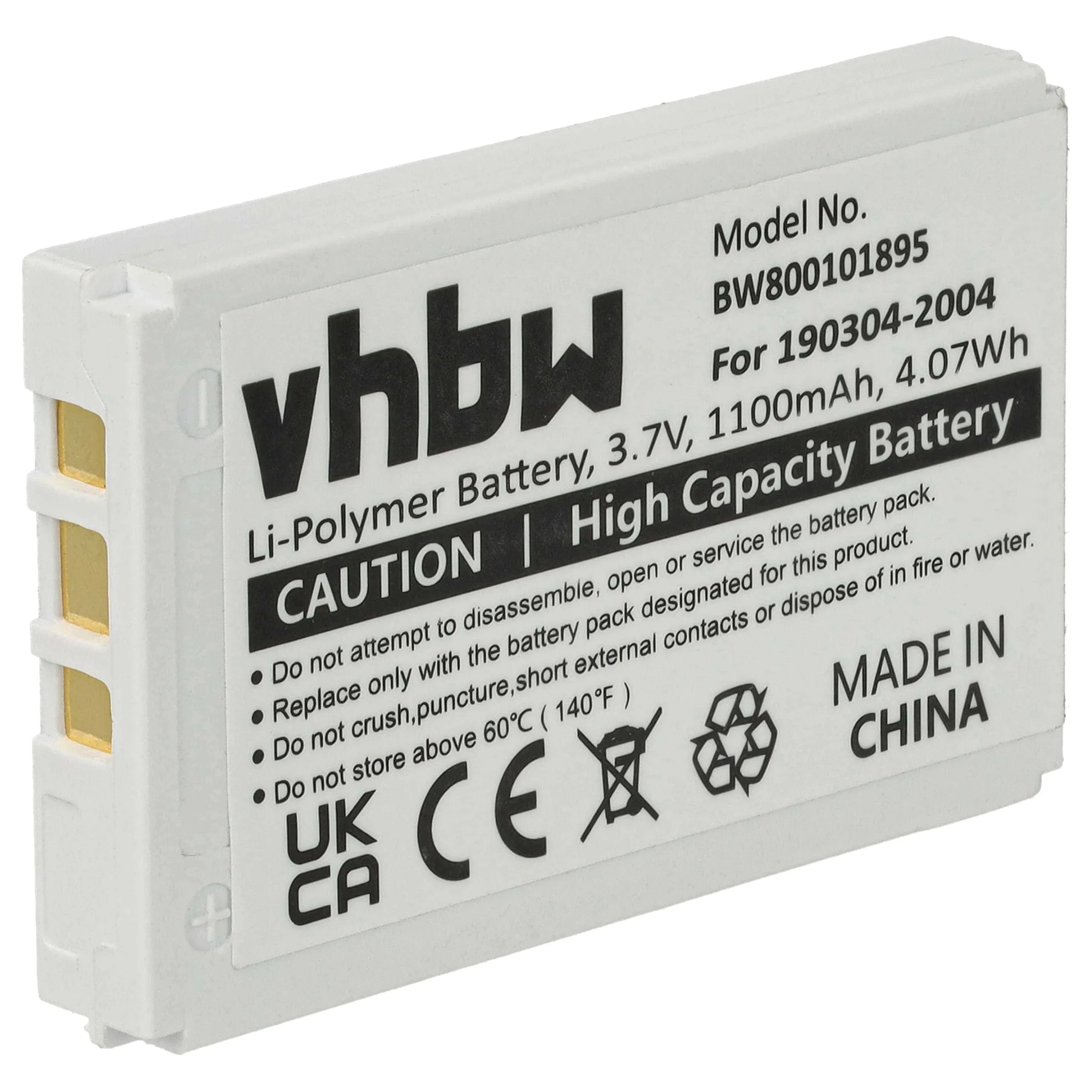 Batterie remplace Logitech F12440071, 190304-2004, M50A clavier - 950mAh 3,7V Li-ion