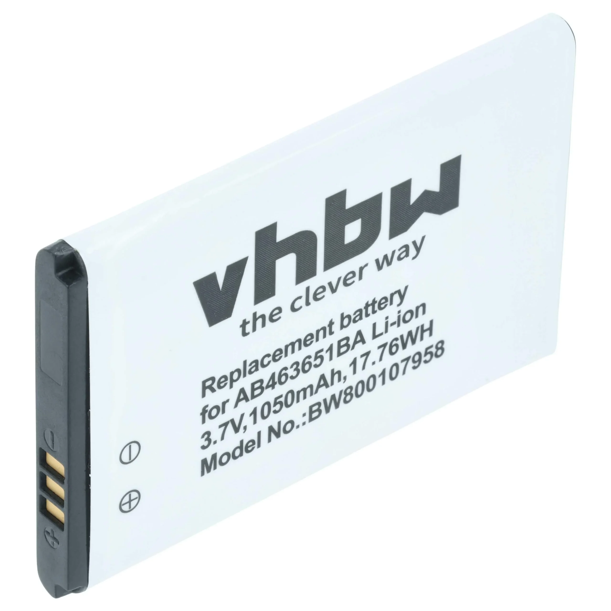 Batterie remplace Samsung AB463651BABSTD, AB463651BA téléphone portable Samsung - 1050mAh 3,7V Li-ion