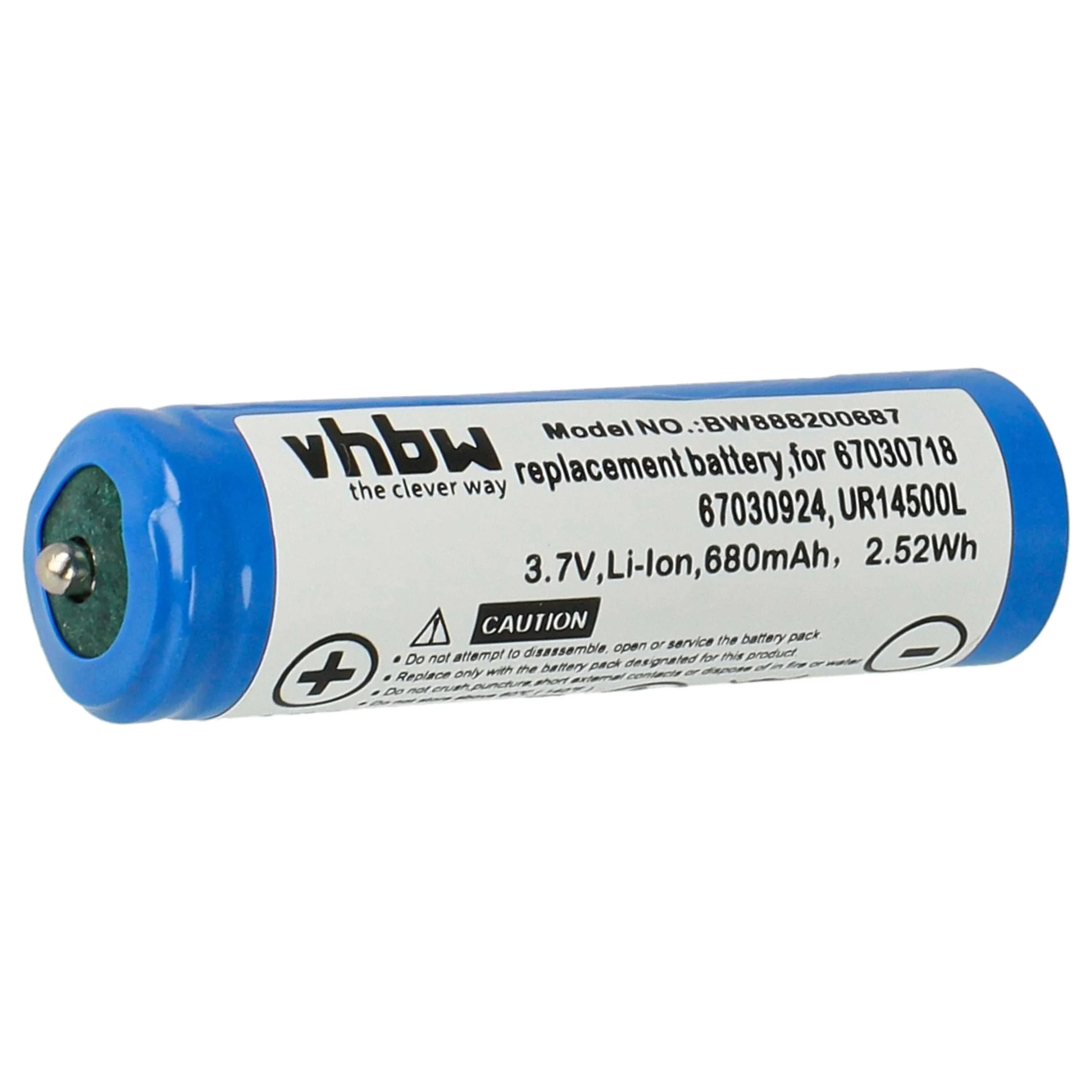 Batterie remplace Braun 67030718, 67030924, 7030924 pour rasoir électrique Panasonic - 680mAh 3,7V Li-ion