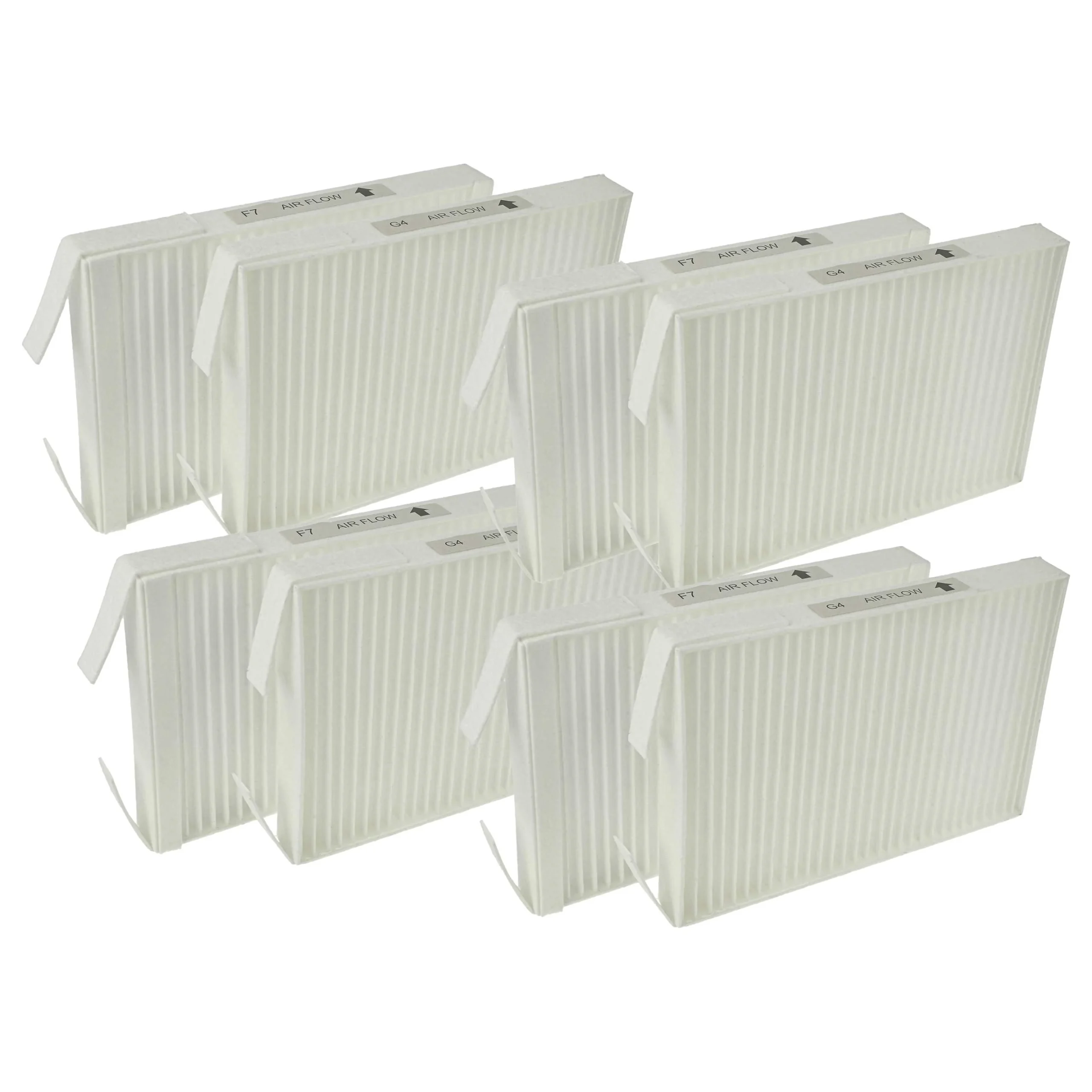 8 Filtres en lot remplace Wernig 527005400 pour aération Zehnder - 18 x 12 x 4 cm