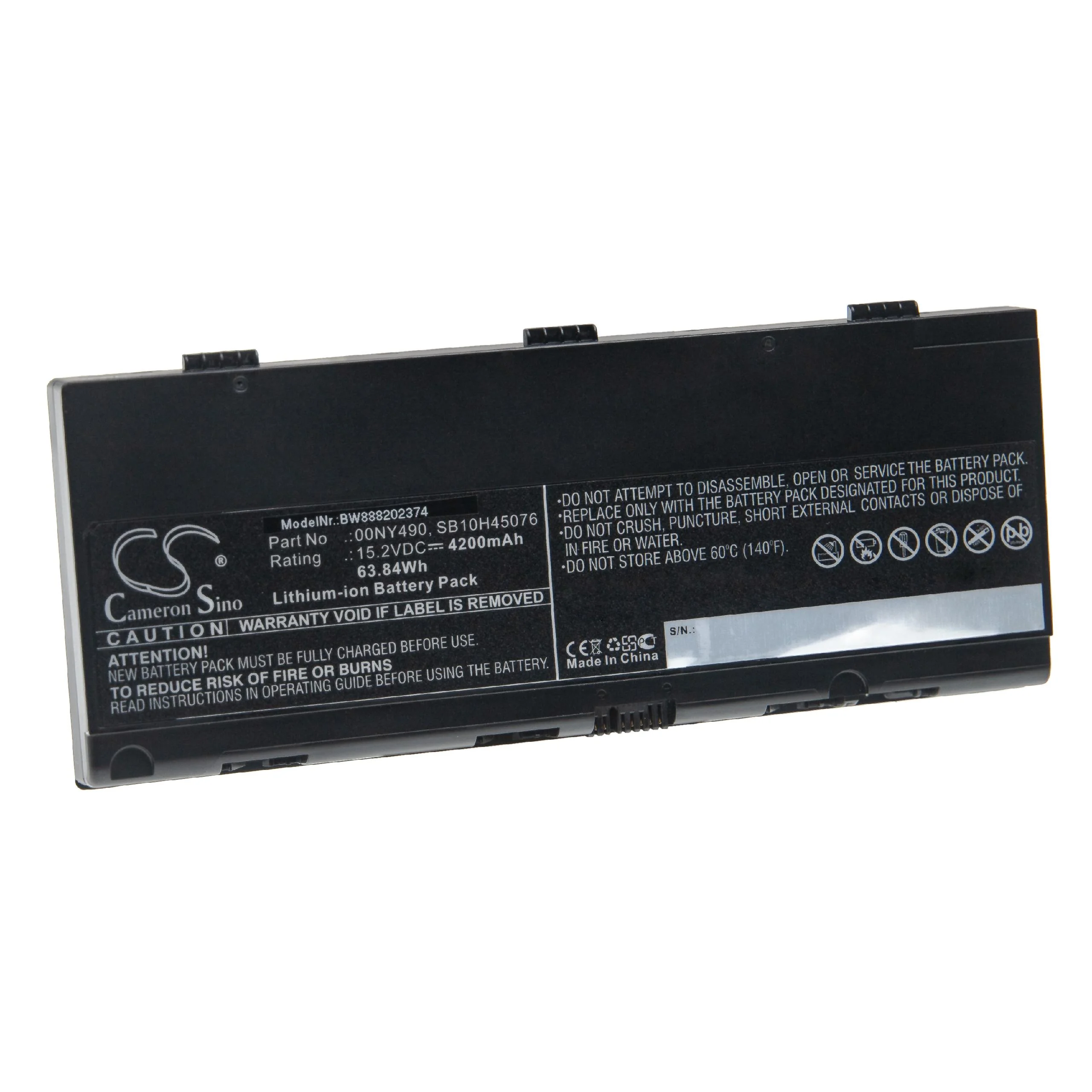 Batterie remplace Lenovo 00NY490, 00NY492, 00NY491 pour ordinateur portable Lenovo- 4200mAh 15,2V Li-ion