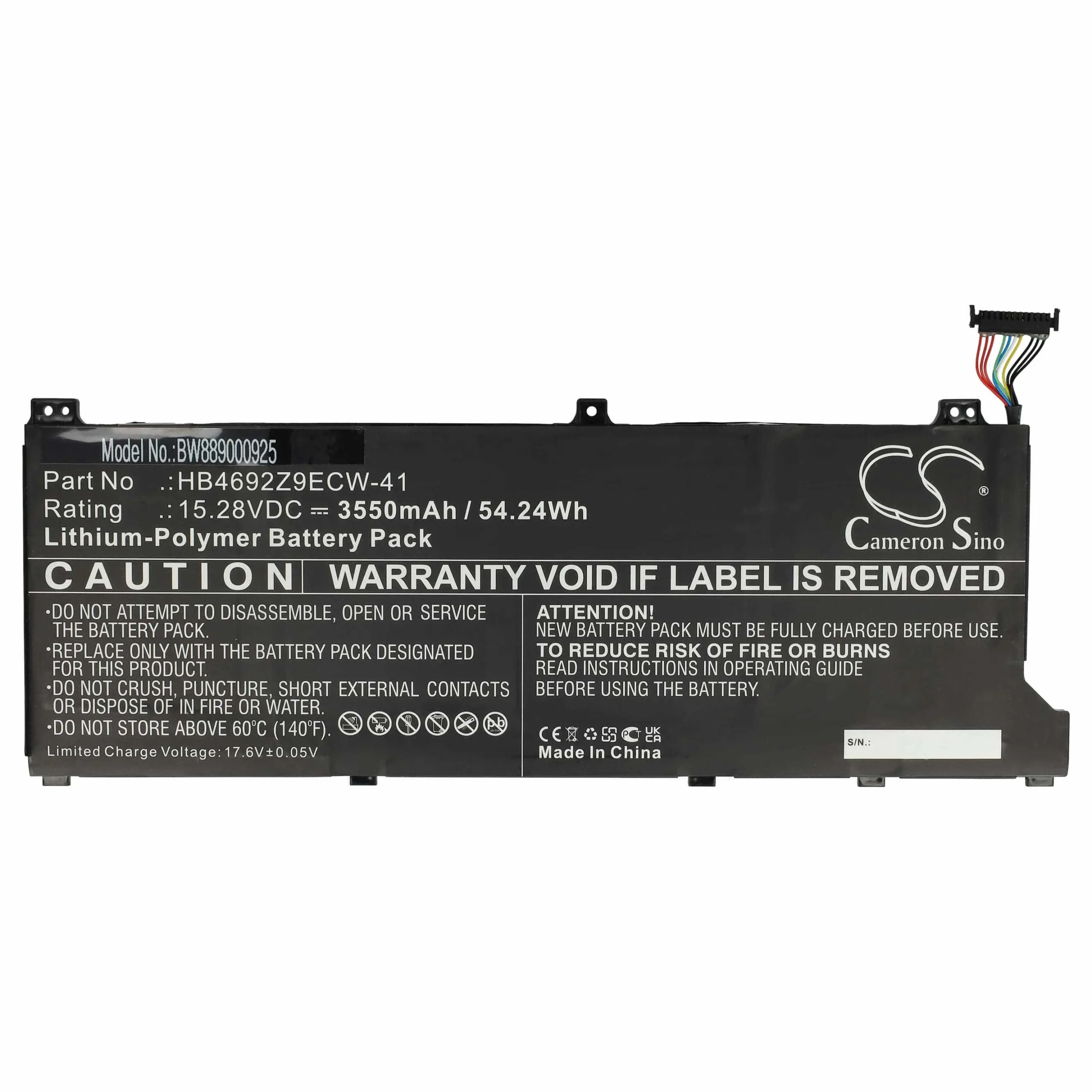 Batterie remplace Honor HB4692Z9ECW-41 pour ordinateur portable Huawei- 3550mAh 15,28V Li-polymère