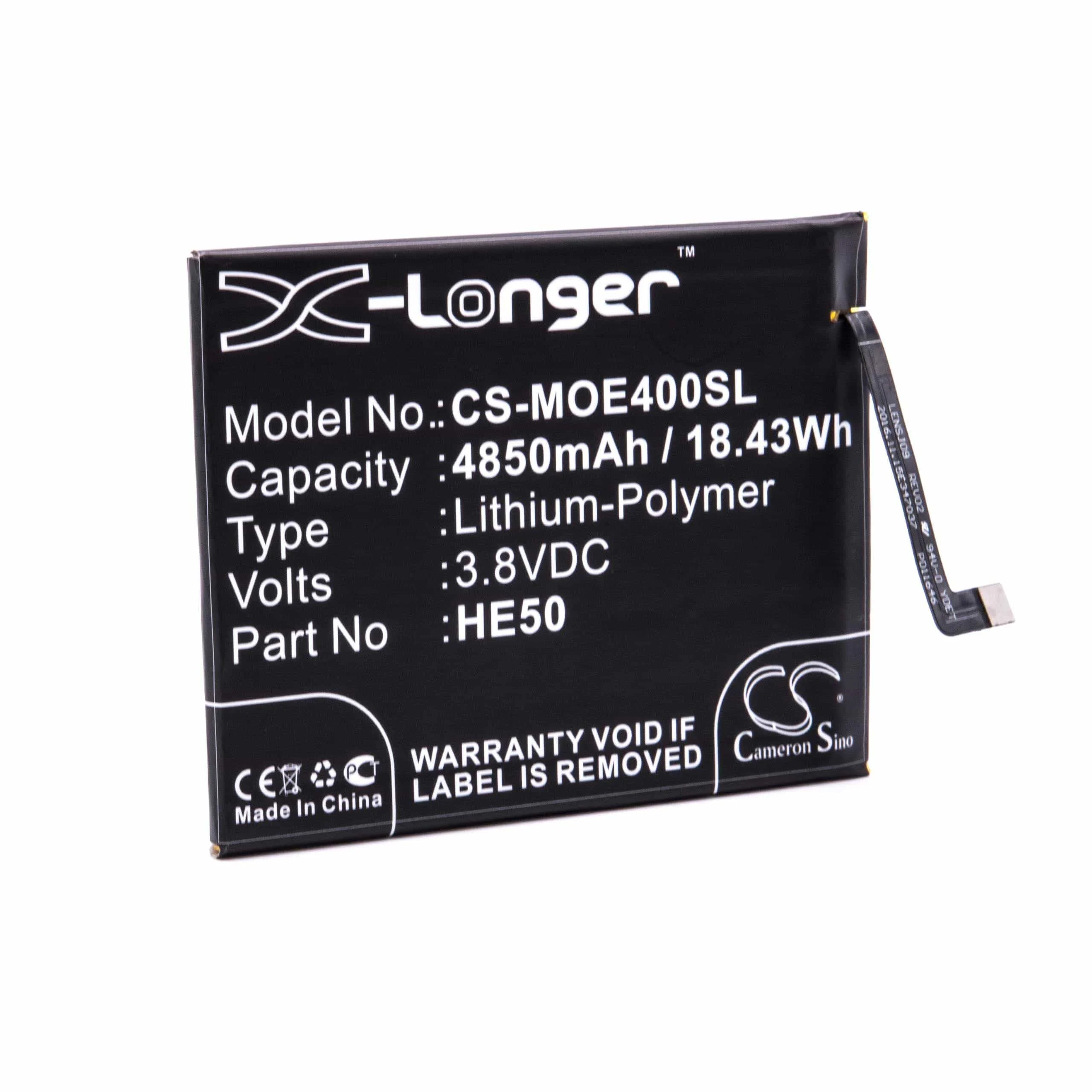Batterie remplace Motorola SNN5989A, HE50 téléphone portable Motorola - 4850mAh 3,8V Li-polymère
