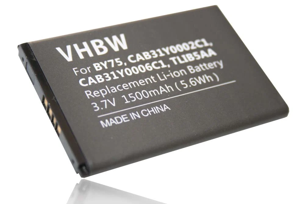 Batterie remplace Alcatel CAB31Y0002C1, CAB31Y0006C1, BY75 téléphone portable Alcatel - 1500mAh 3,7V Li-ion