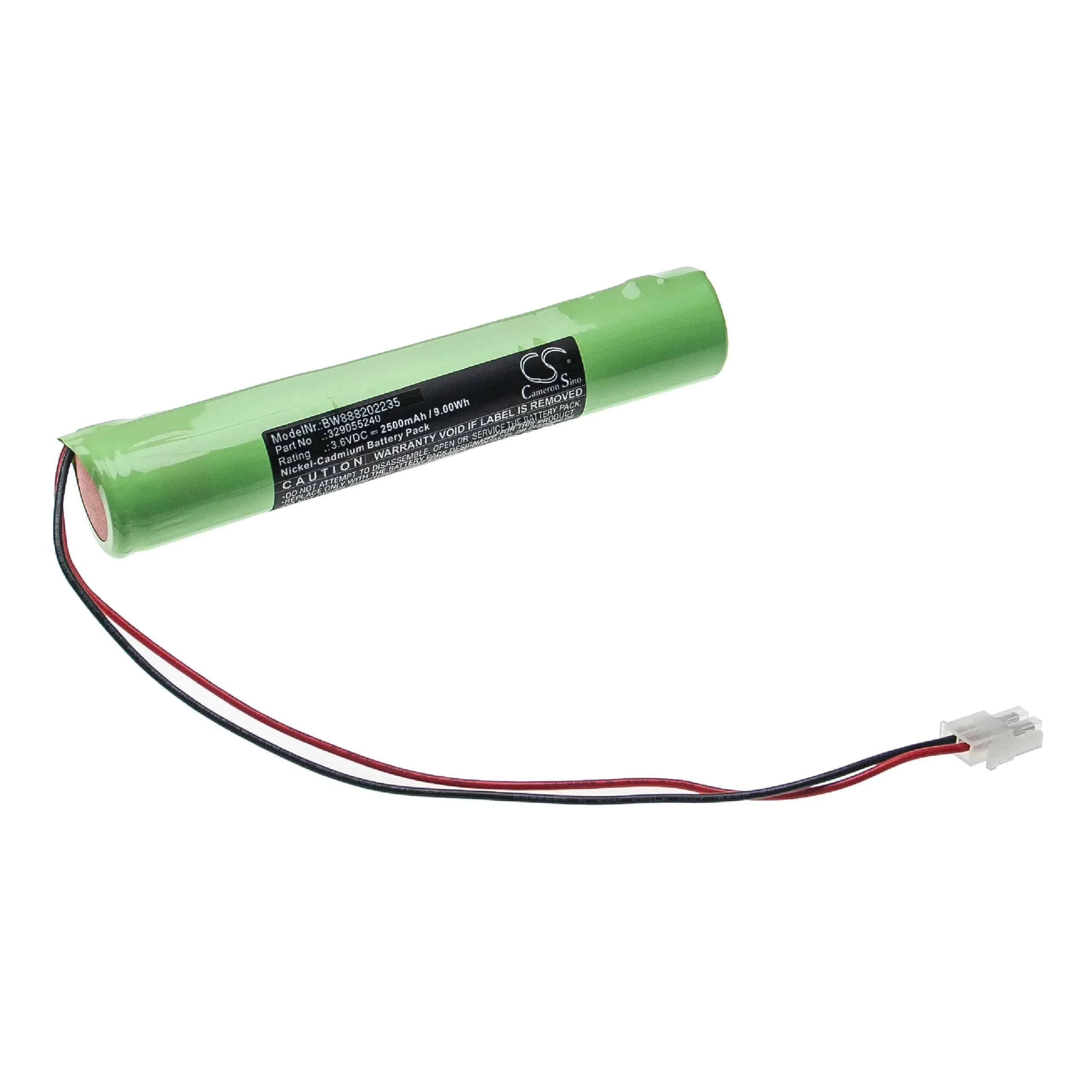 Batterie remplace BAES 329055240 pour éclairage de secours BAES - 2500mAh 3,6V NiCd