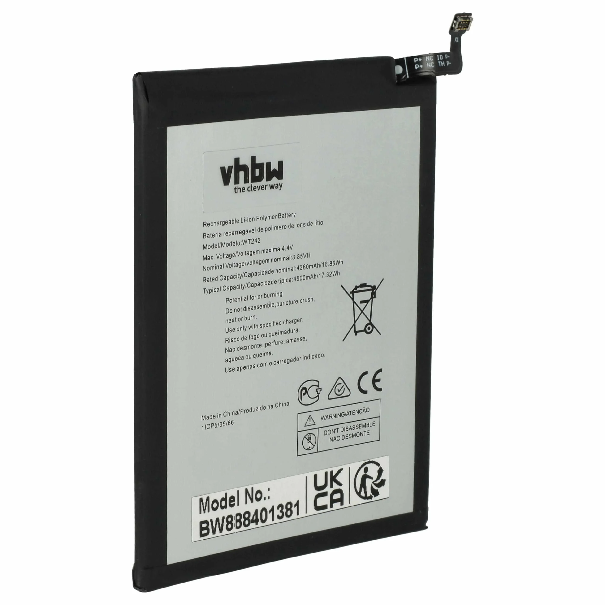 Batterie remplace Nokia WT242 téléphone portable Nokia - 4400mAh 3,85V Li-polymère