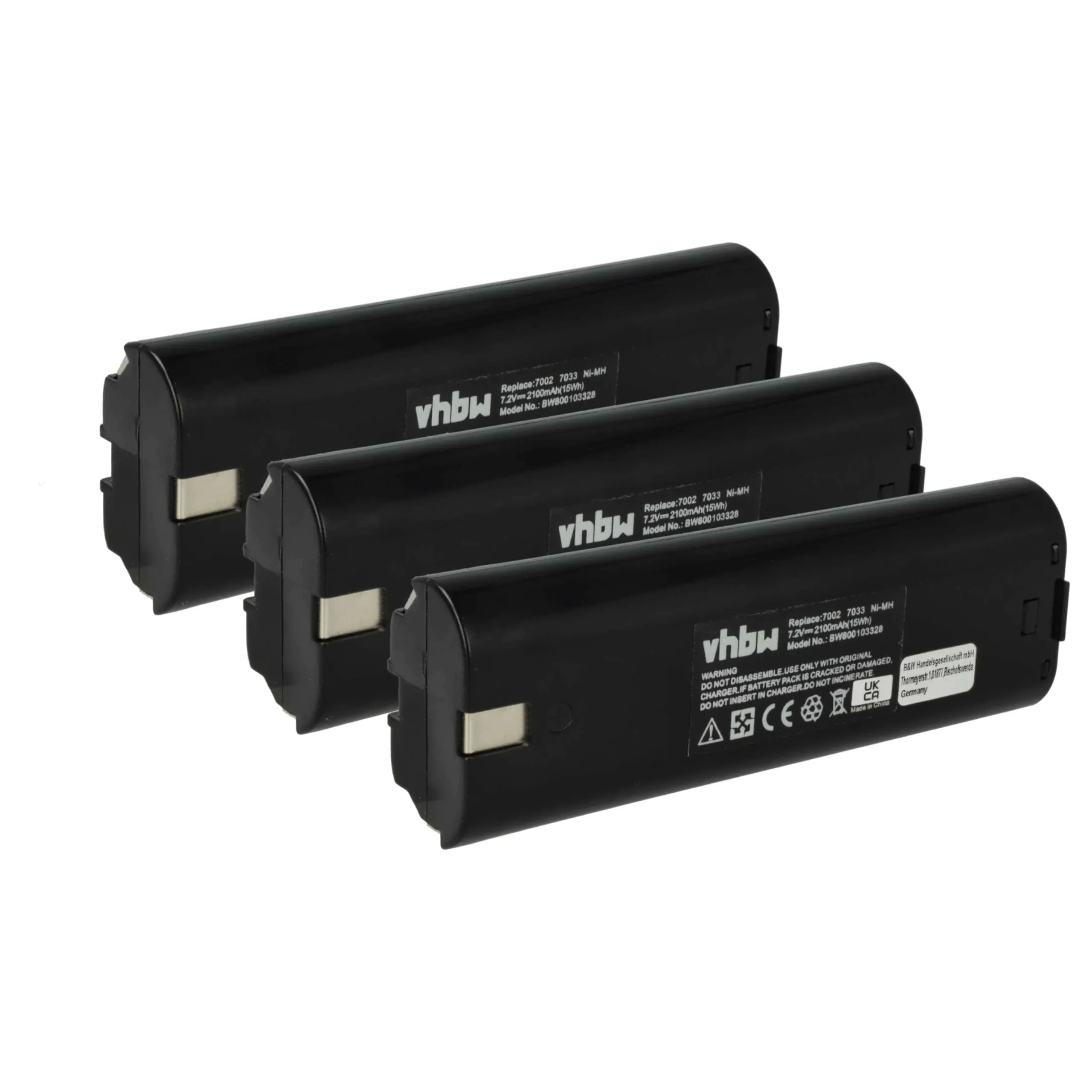 Batterie (3 pcs.) remplace Einhell 91011 outil électrique Mikrofyn - 2,1Ah 7,2V NiMH