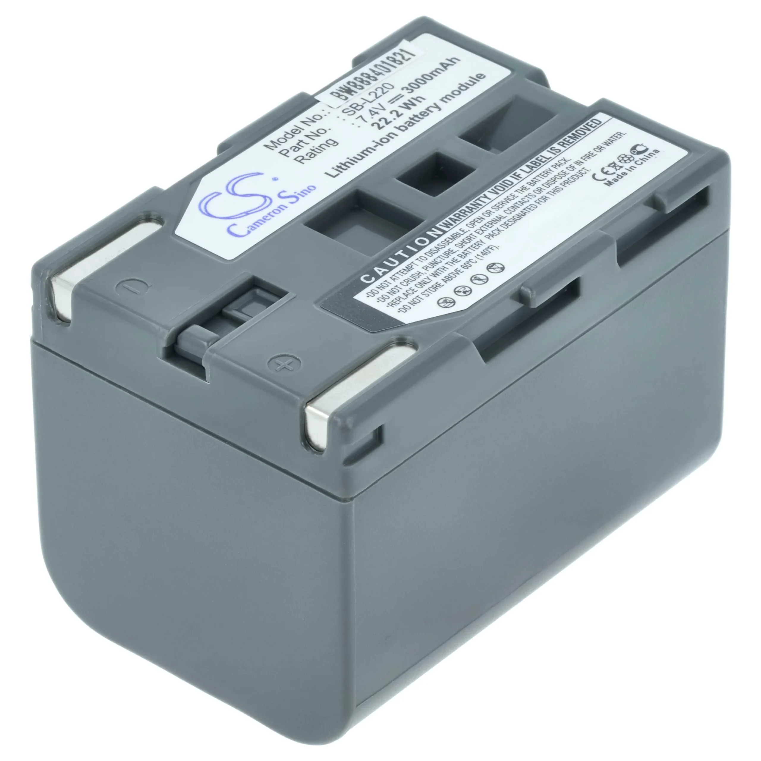Batterie remplace Samsung SB-L70A, SB-L70, SB-L220, SB-L110 pour appareil photo Leaf- 3000mAh 7,4V Li-ion
