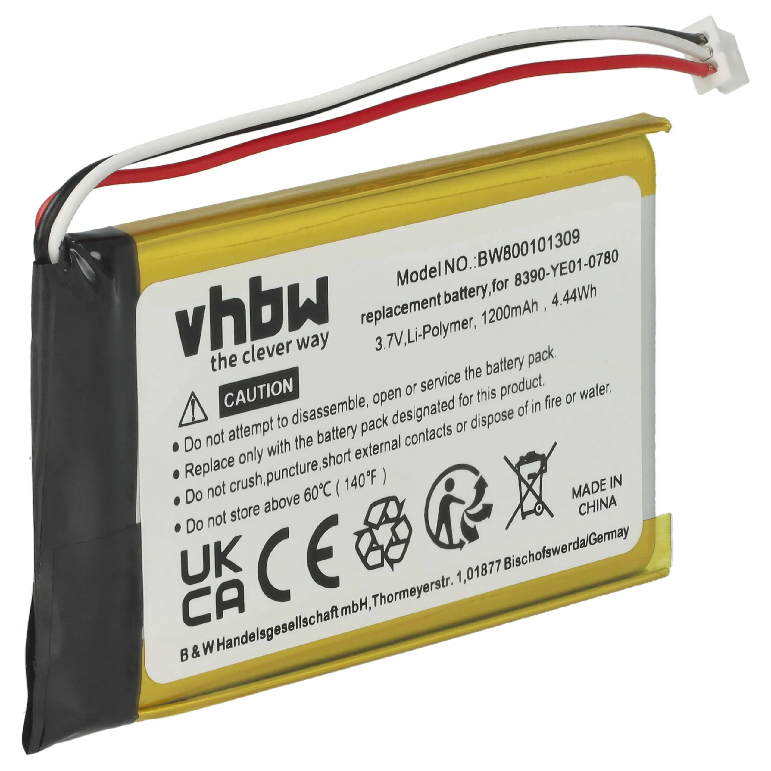 Batterie remplace Magellan 384.00019.005, 0829FL22538 pour navigation GPS Magellan - 1200mAh 3,7V Li-polymère