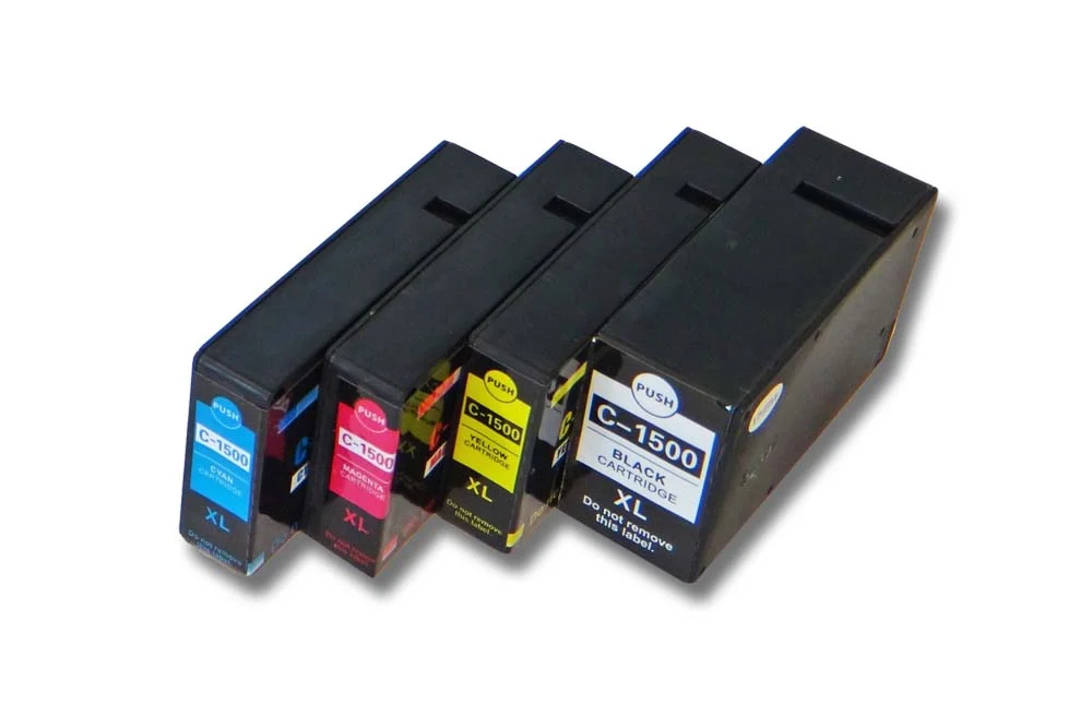4x Cartouches remplace Canon PGI-1500 XL, PGI1500, PGI1500XL, PGI-1500XL pour imprimante - multicouleurs
