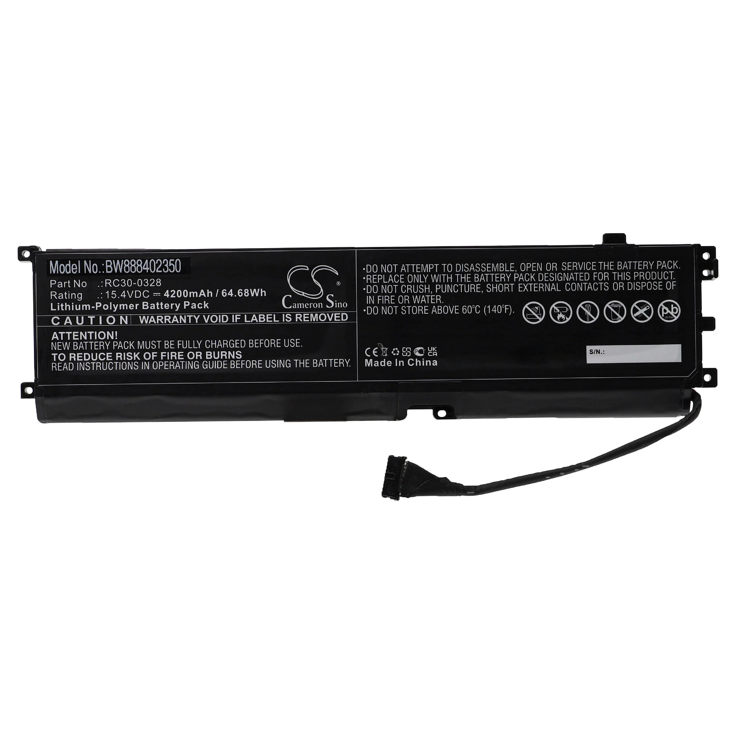 Batterie remplace Razer RC30-0328 pour ordinateur portable Razer- 4200mAh 15,4V Li-polymère