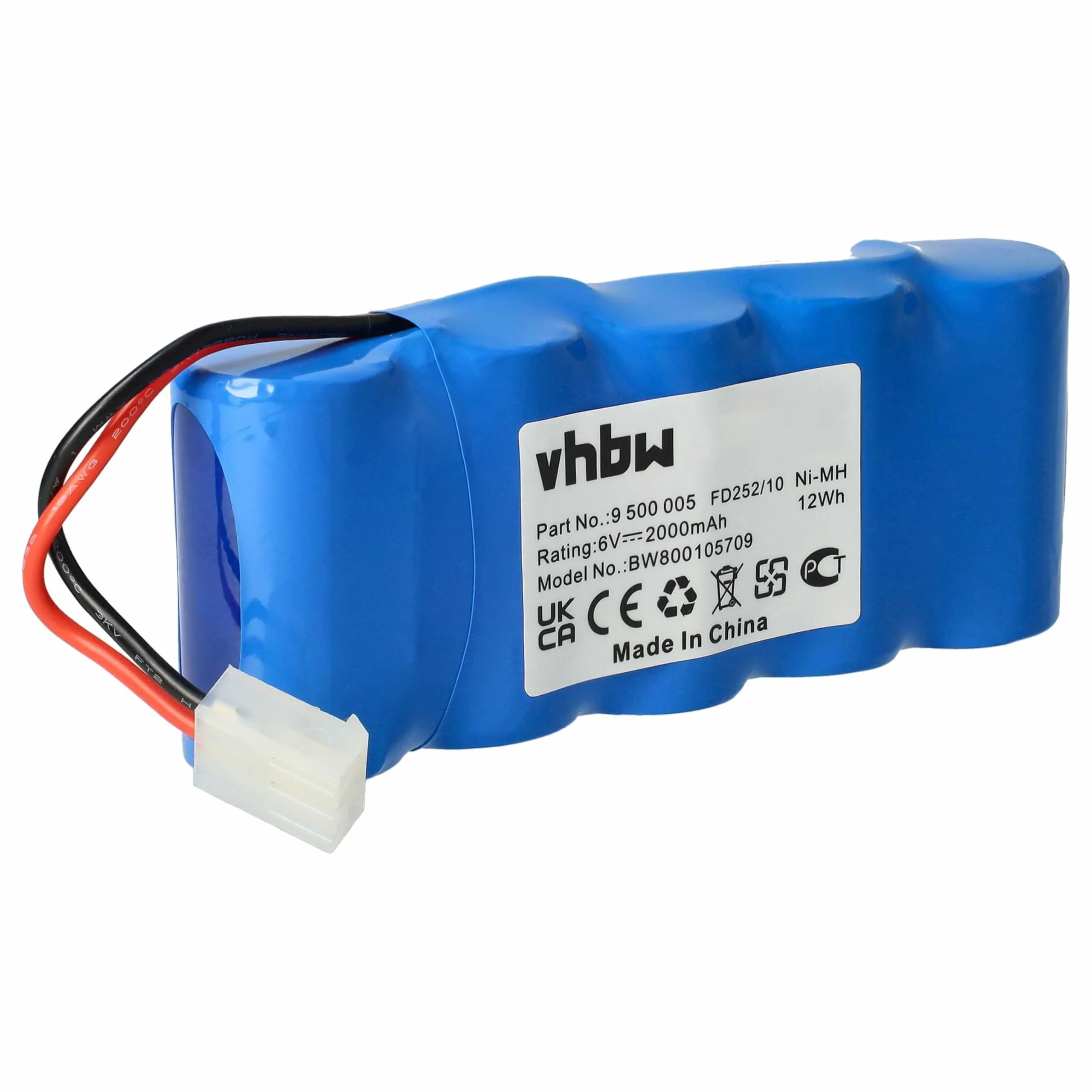 Batterie remplace Bosch 710055, 9000163, 8781105908, 8787335119, 9 500 005, FD252/10 pour Bosch - 2Ah 6V NiMH
