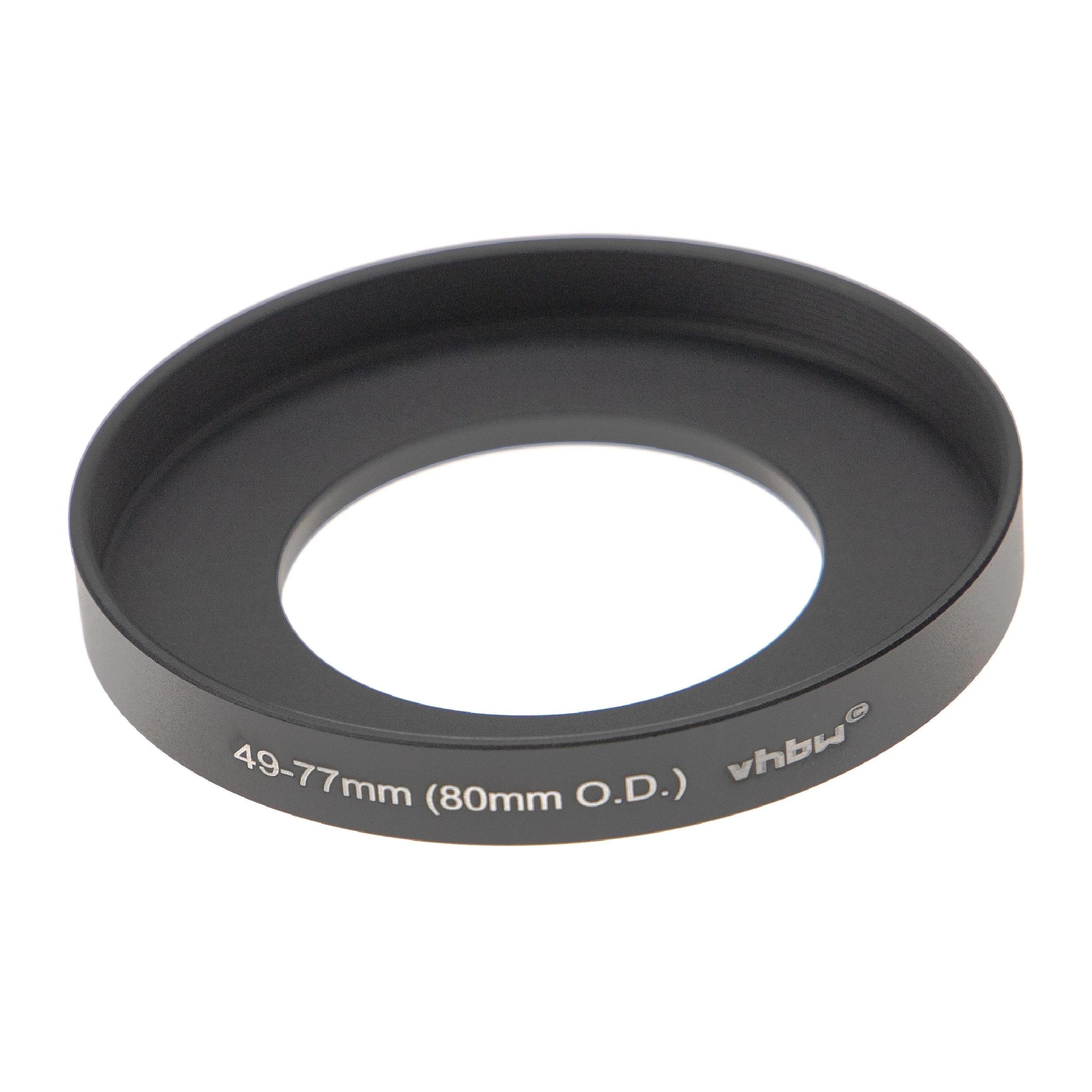 Bague Step-up 49 mm vers 77 mm pour boîte mate (matte box) 80 mm O.D. - Adaptateur filtre