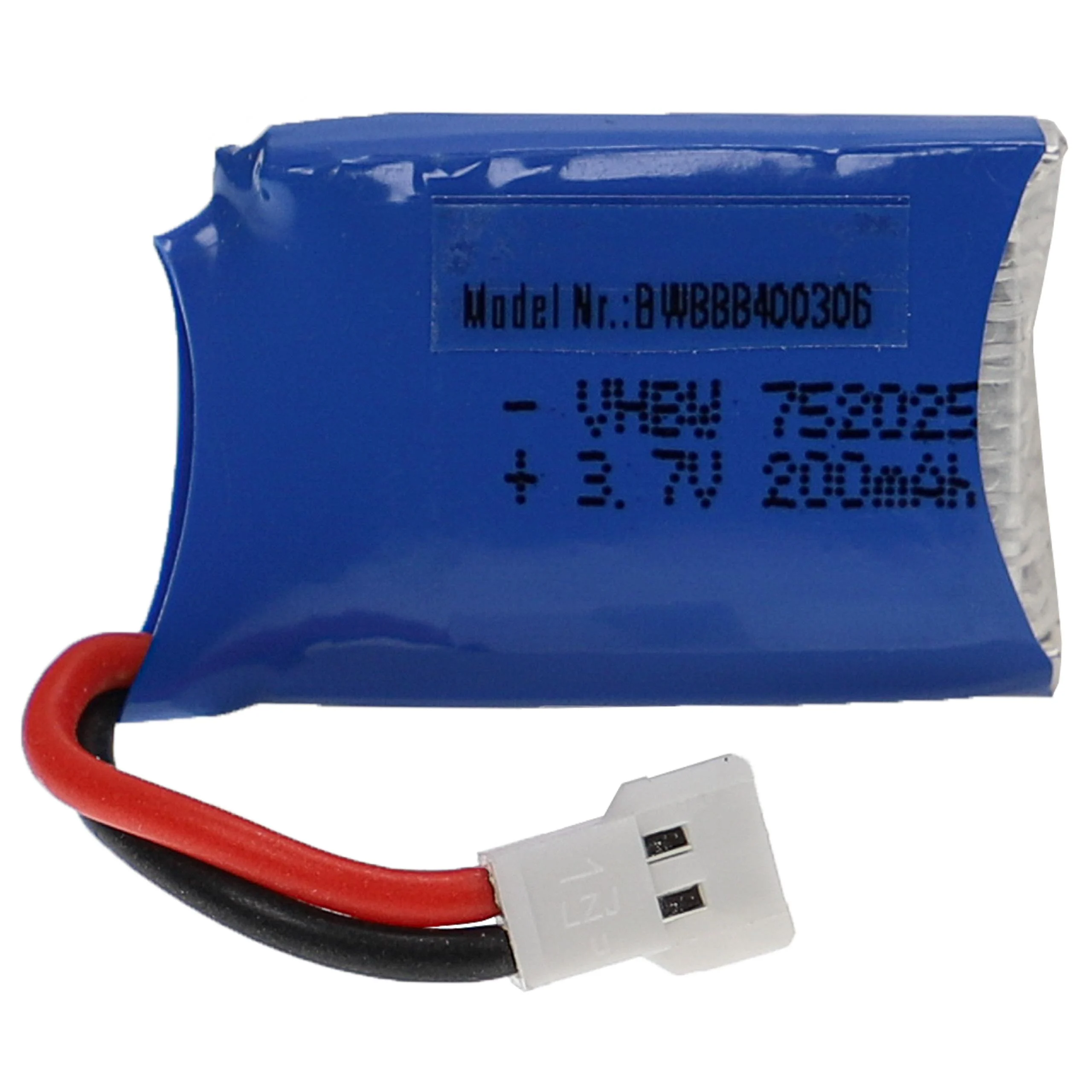 Batterie modèle radio-télécommandé - 200mAh 3,7V Li-polymère, XH 2.54 2P
