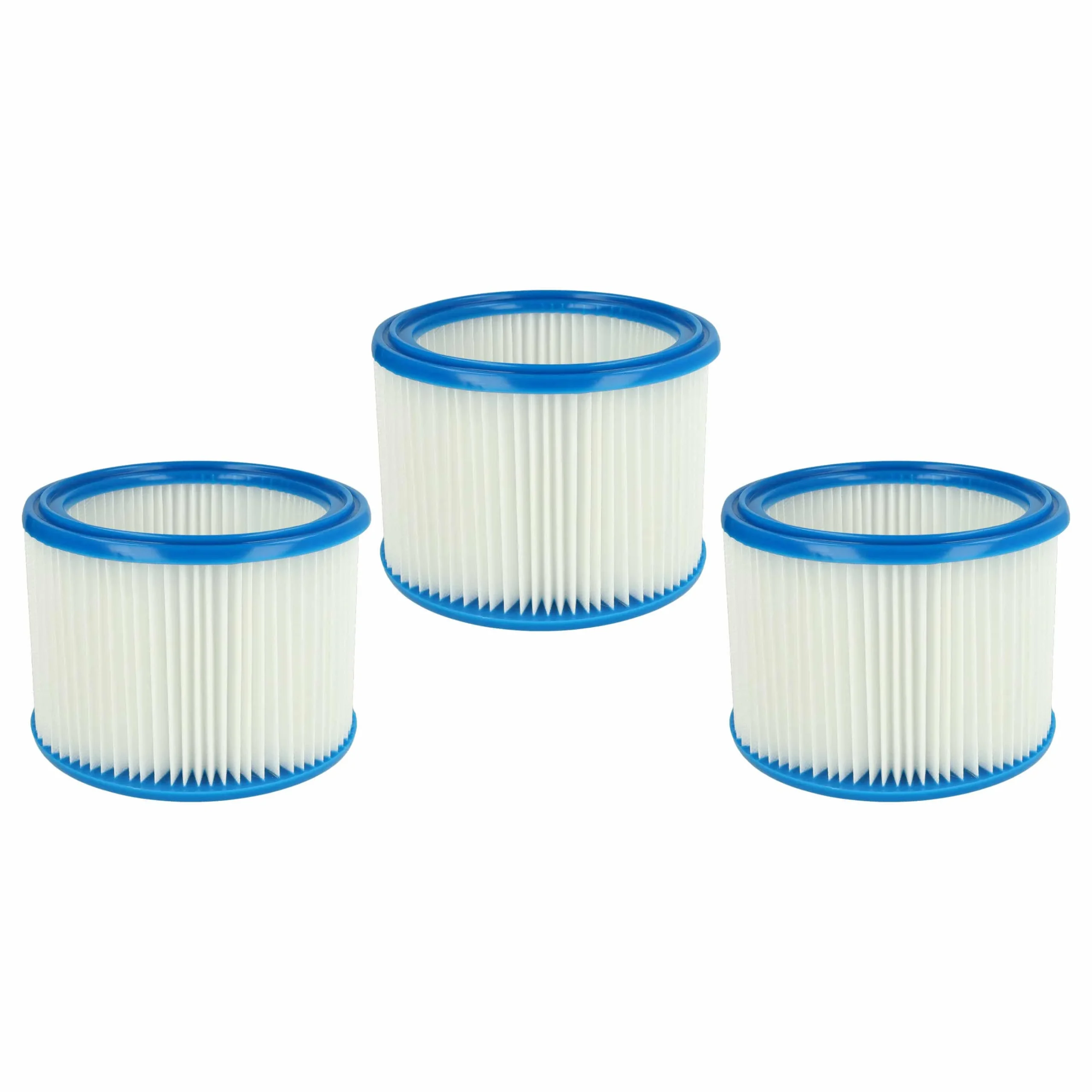 3x Filtre remplace Bosch 2607432024 pour aspirateur Bosch - filtre rond, blanc / bleu