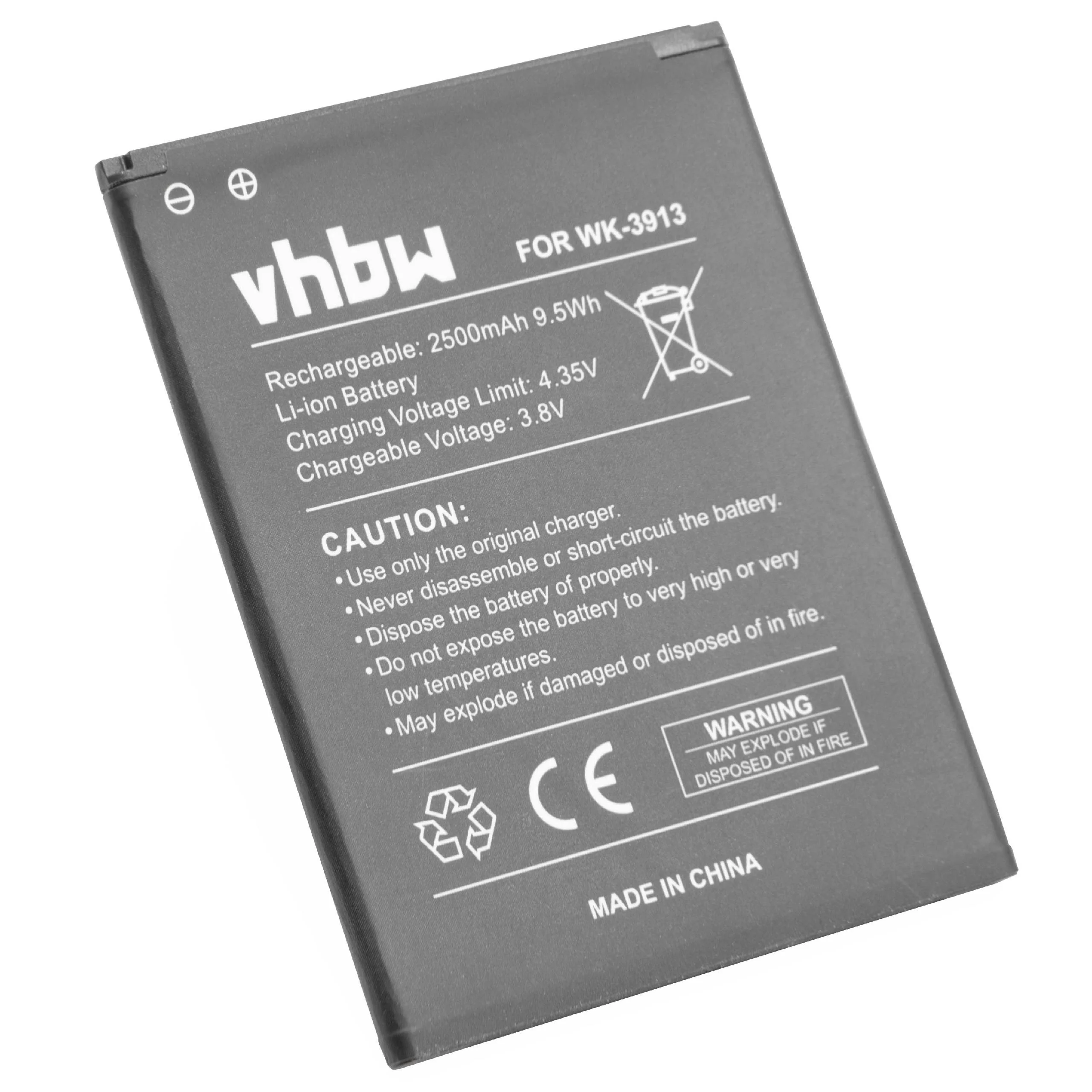 Batterie remplace Wiko 3913 téléphone portable Wiko - 2500mAh 3,8V Li-ion