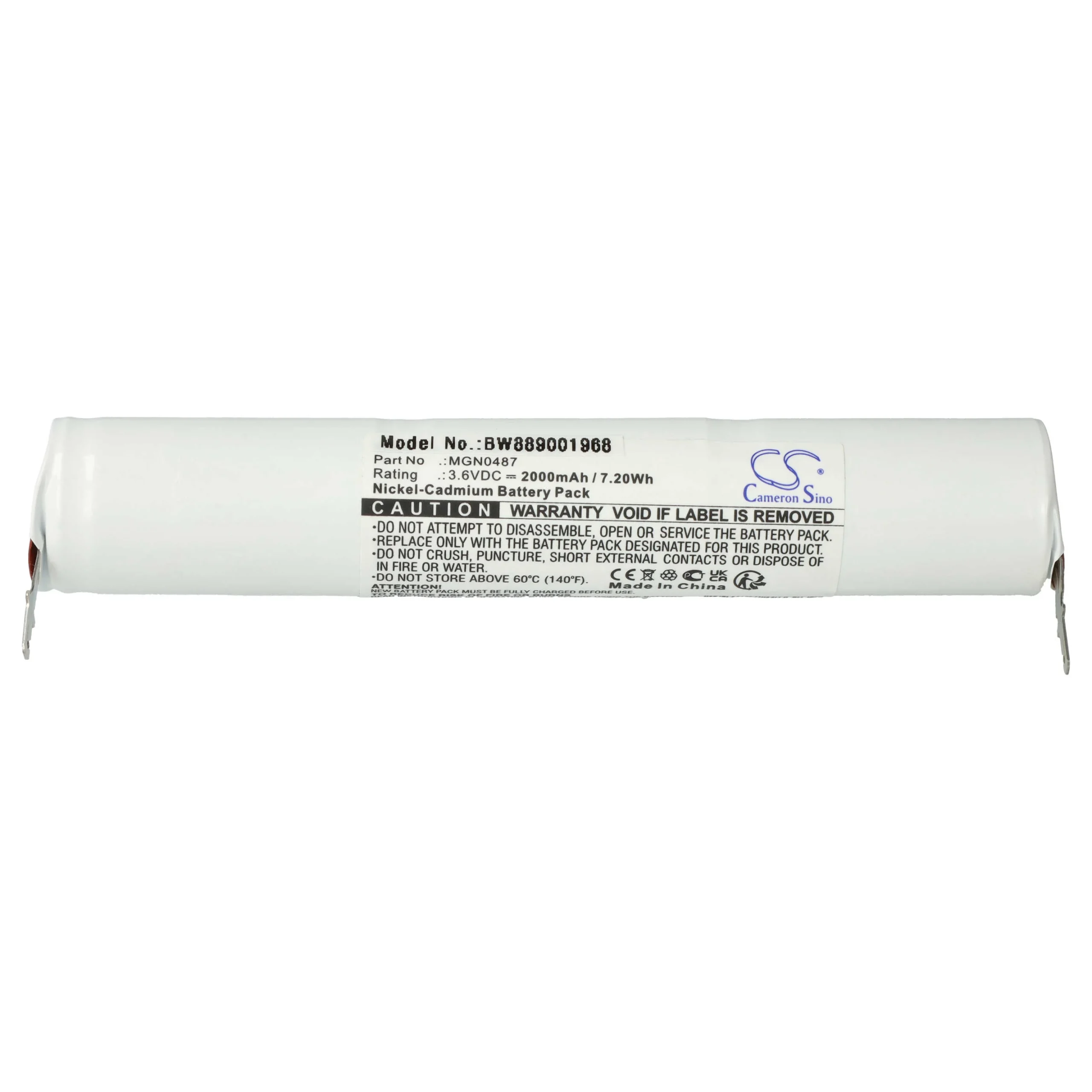 Batterie remplace Schneider OVA TD110431 pour éclairage de secours Schneider - 2000mAh 3,6V NiCd