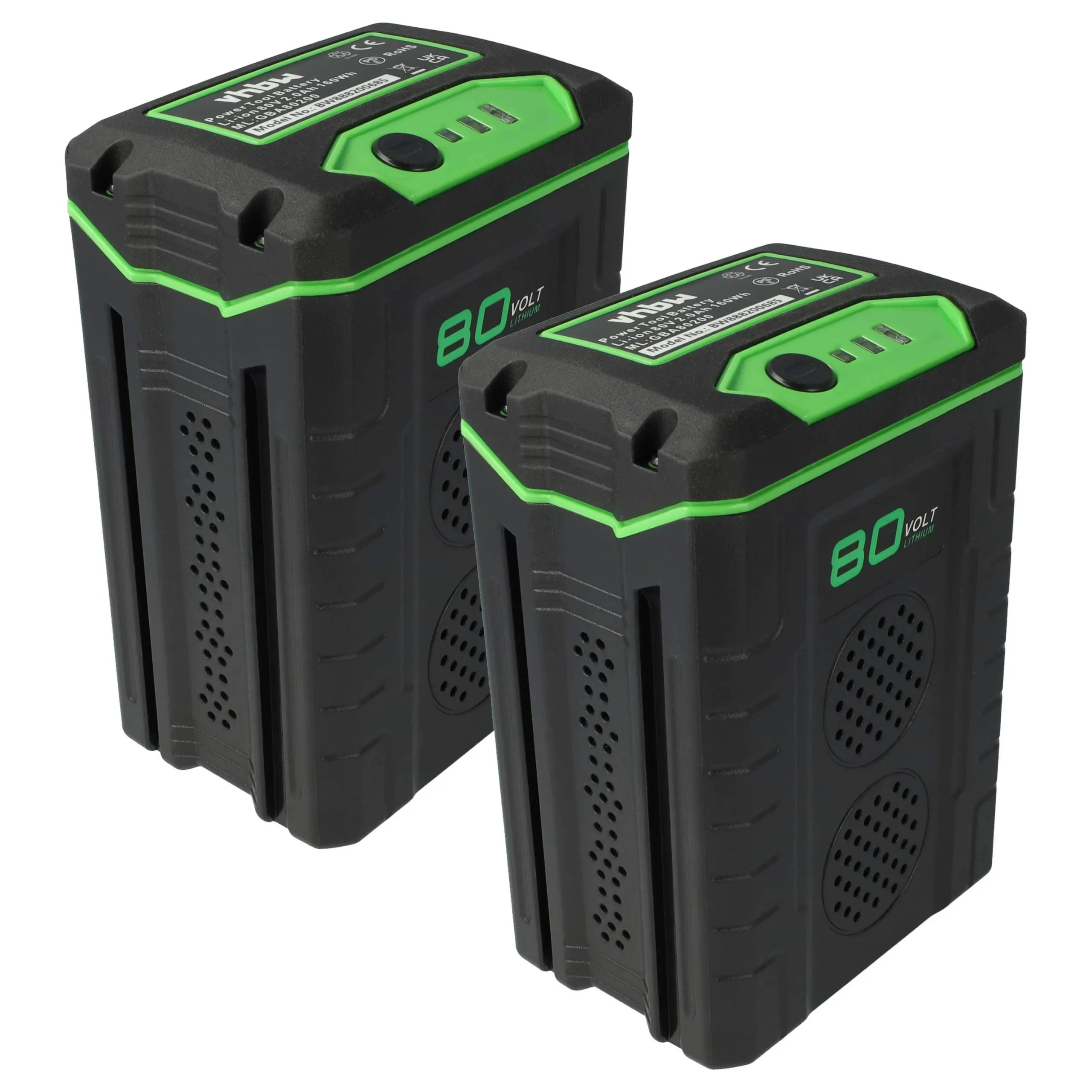 Batterie (2 pcs.) remplace Greenworks 80V Max, 2901302, 2901207 outil électrique Kobalt - 2500mAh 80V Li-ion