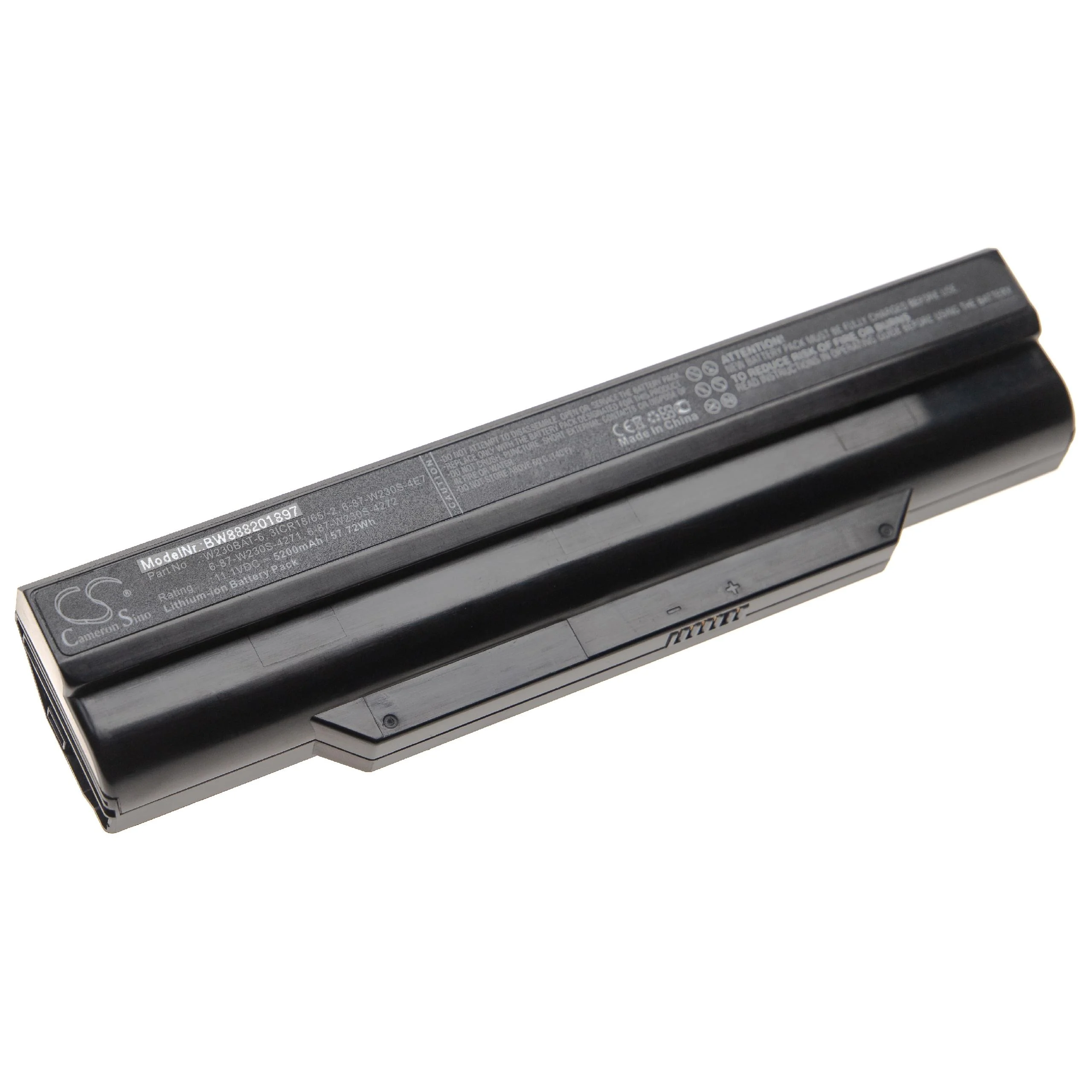 Batterie remplace 3ICR18/65/-2, 6-87-W230S-4271 pour ordinateur portable Hasee- 5200mAh 11,1V Li-ion, noir