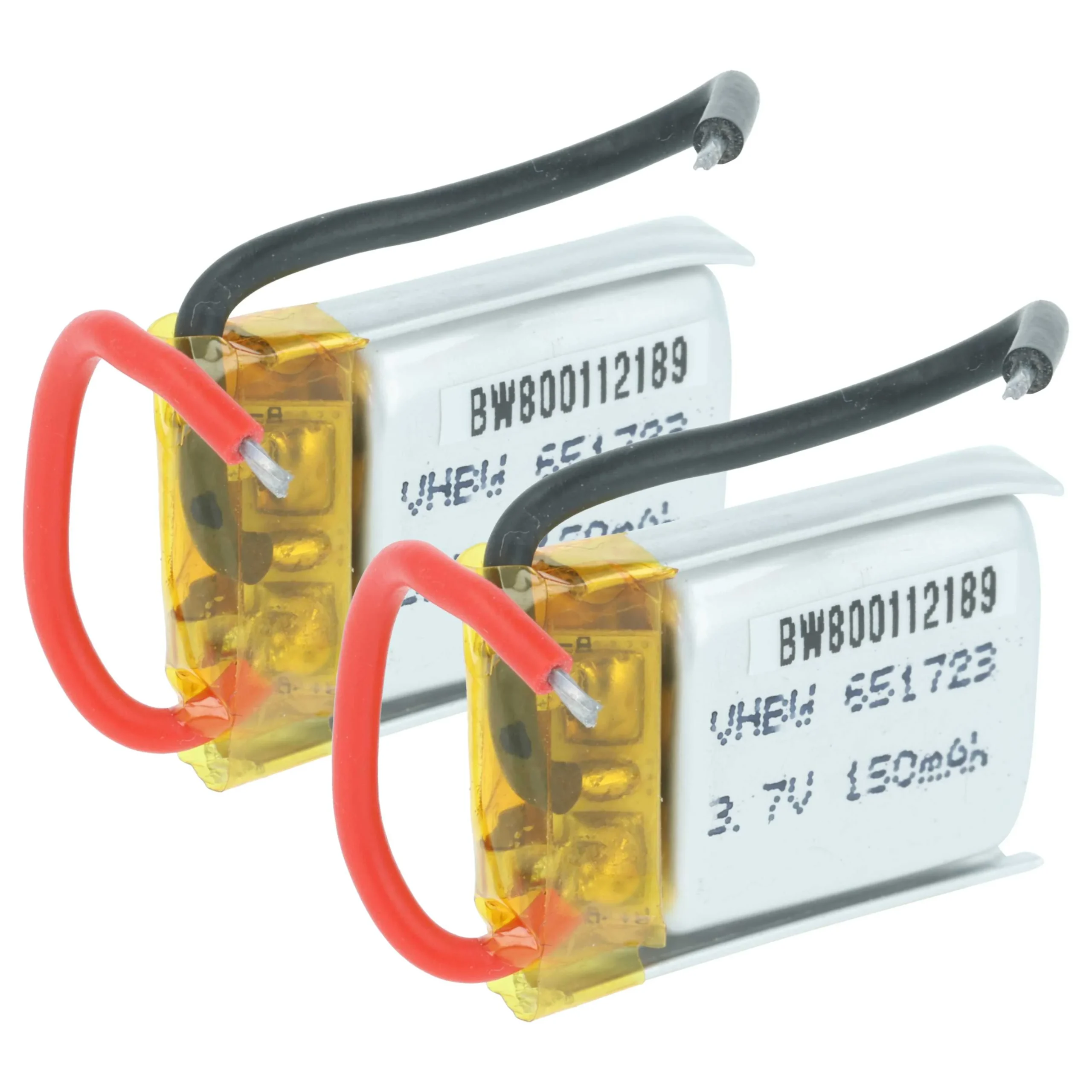 Model Making Device 2x Battery replaces JJRC 651723 - 150 mAh 3.7 V Li-polymer, 2 Pin Walkera