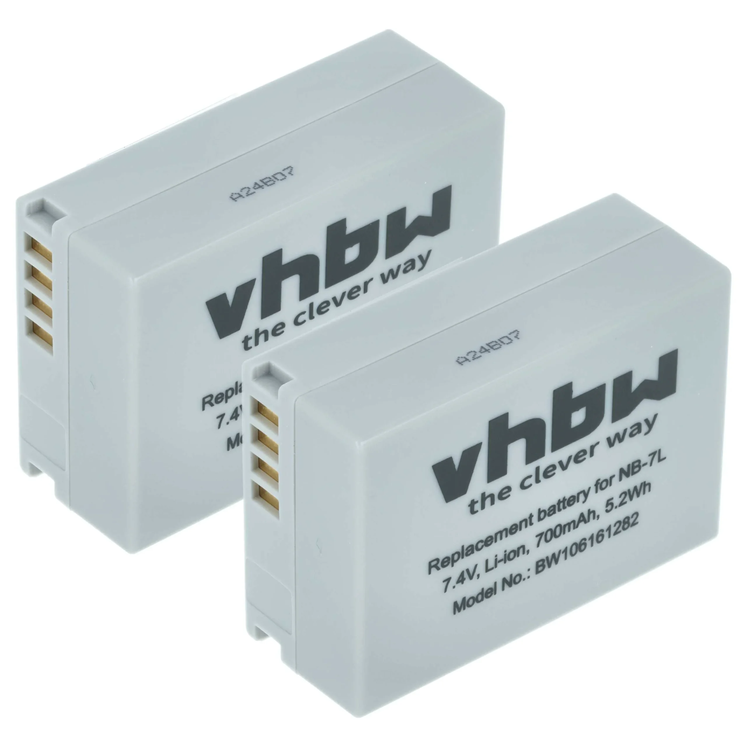 2x Batteries remplace Canon NB-7L pour appareil photo Canon- 700mAh 7,2V Li-ion