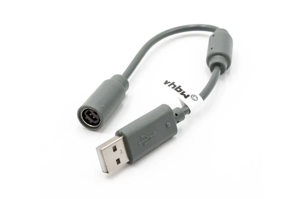 Câble adaptateur Breakaway USB pour manette de jeu Microsoft Xbox 360 - gris