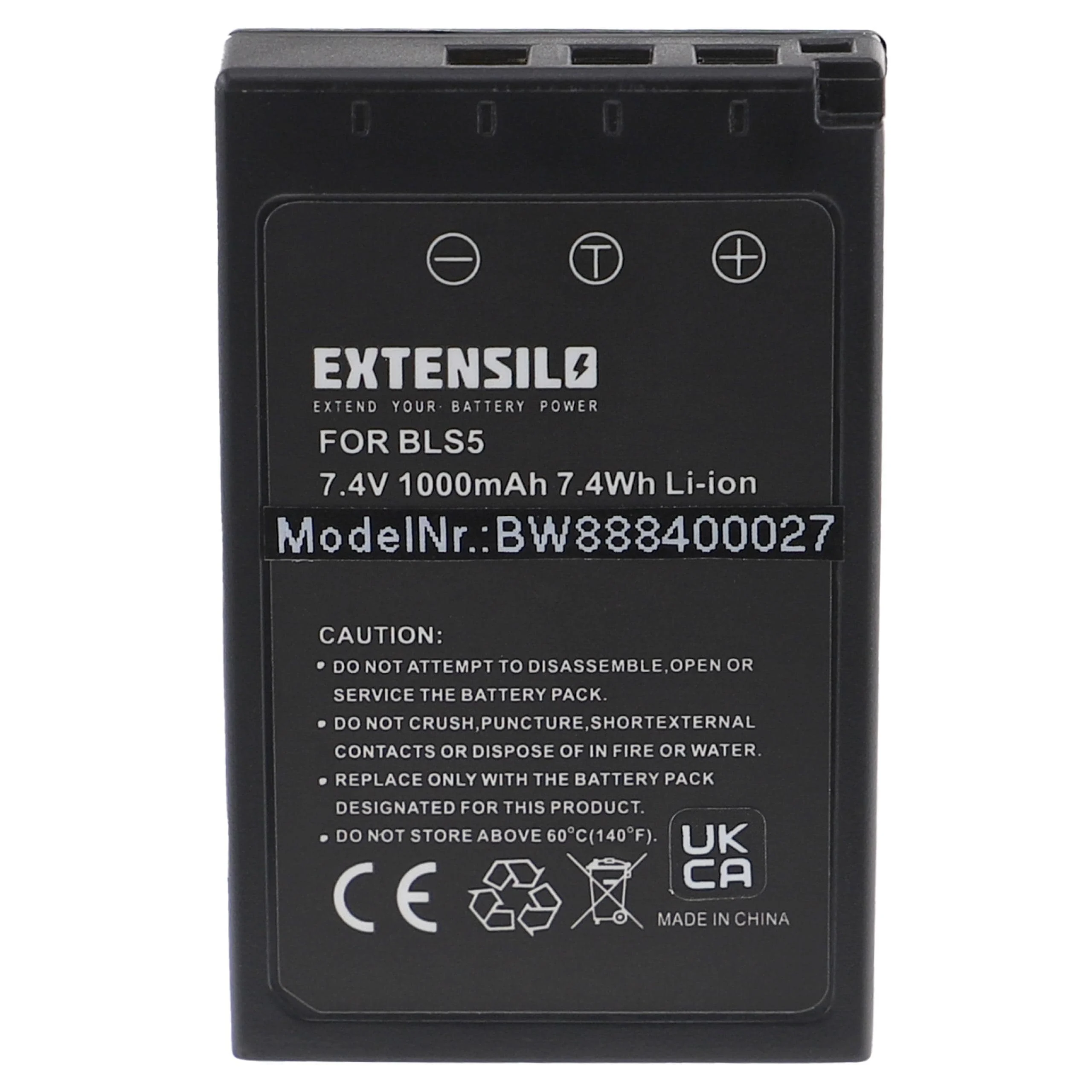 Batterie remplace Olympus PS-BLS5, BLS50, BLS-5, BLS-50 pour appareil photo OM System- 1000mAh 7,4V Li-ion