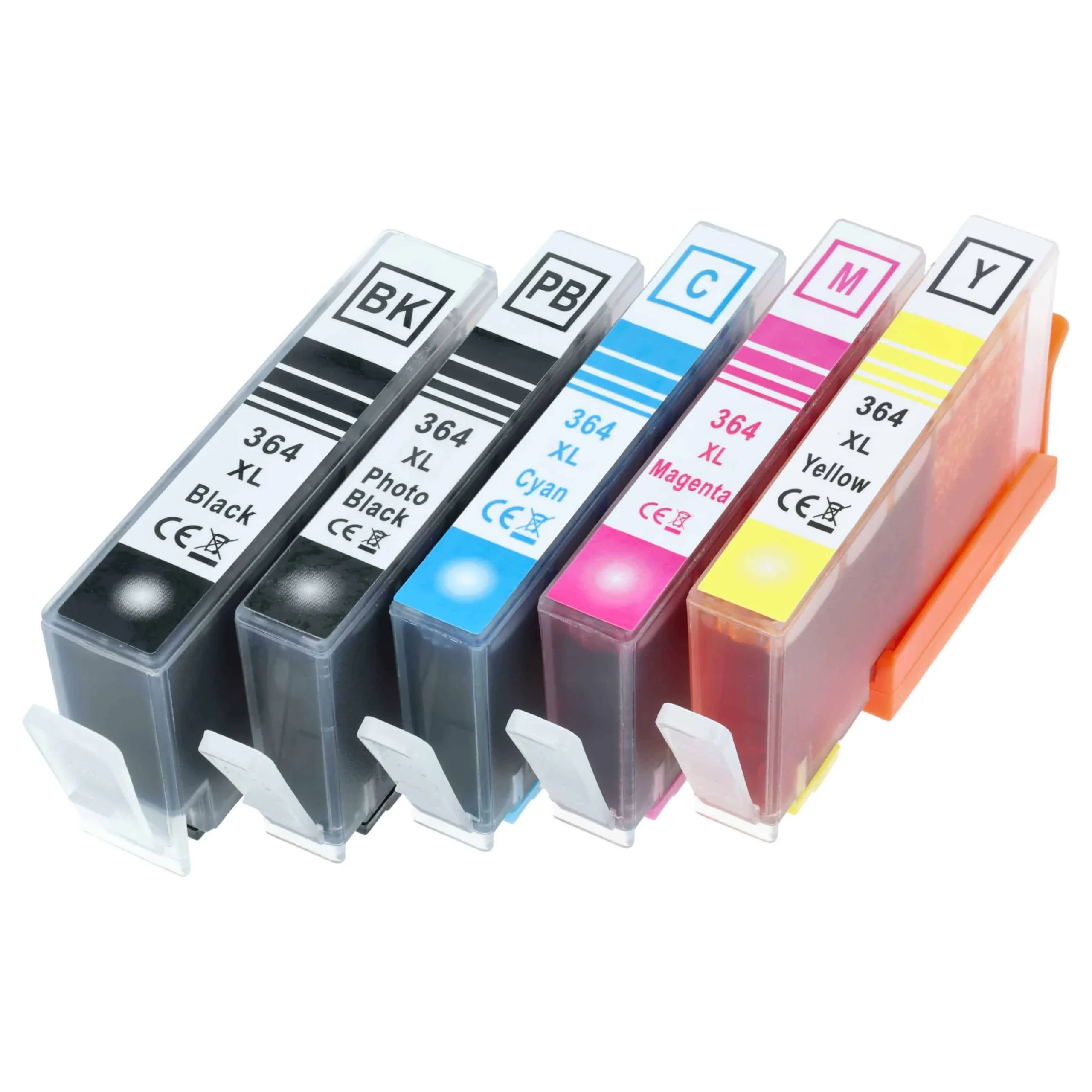 5x Cartouches remplace HP 364XL, CB321EE Black, CB322EE Photo Black pour imprimante - Accessoires pour imprimante