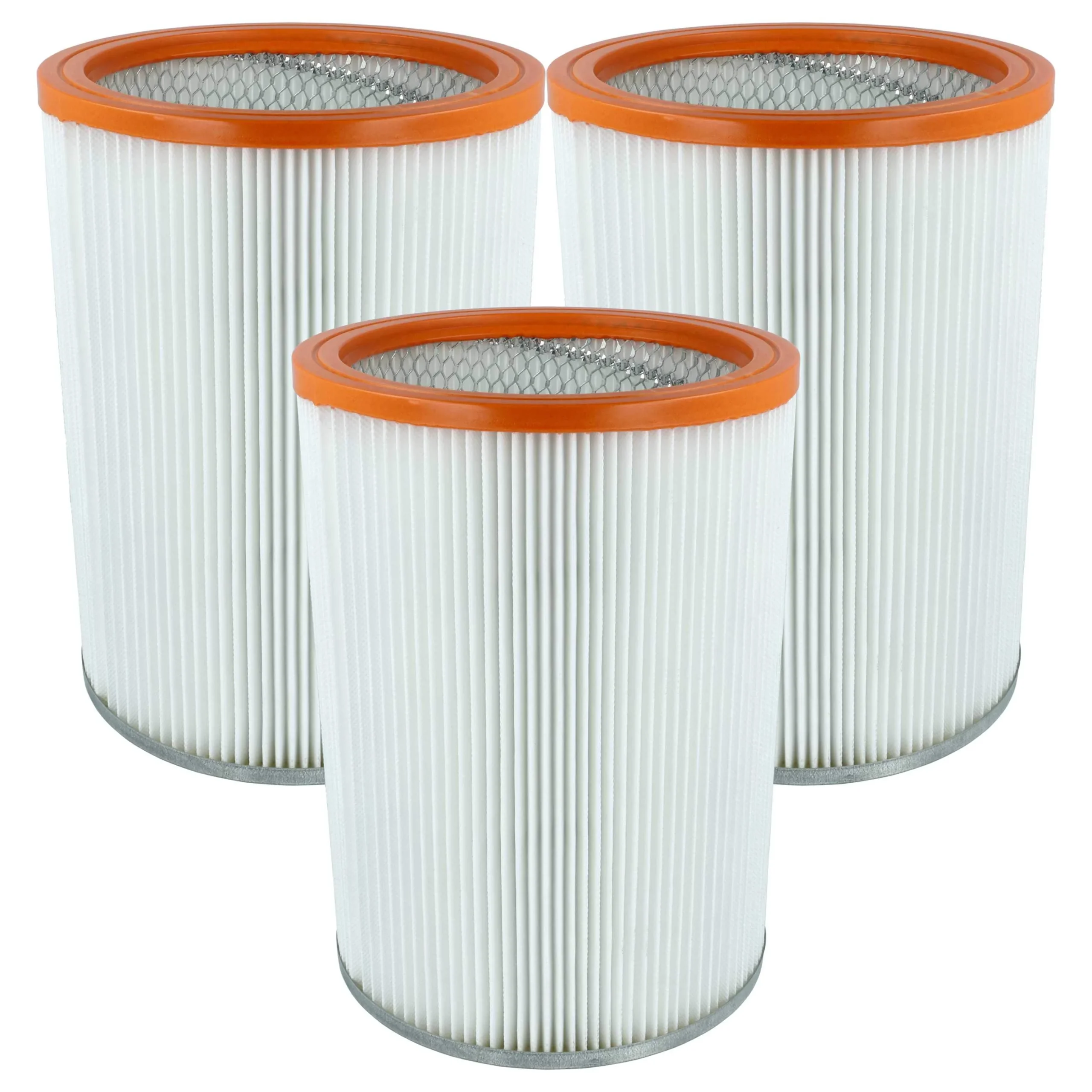 3x Filtre remplace Nilfisk R 637/1 pour aspirateur WAP - Cartouche Filtre F7, orange / blanc