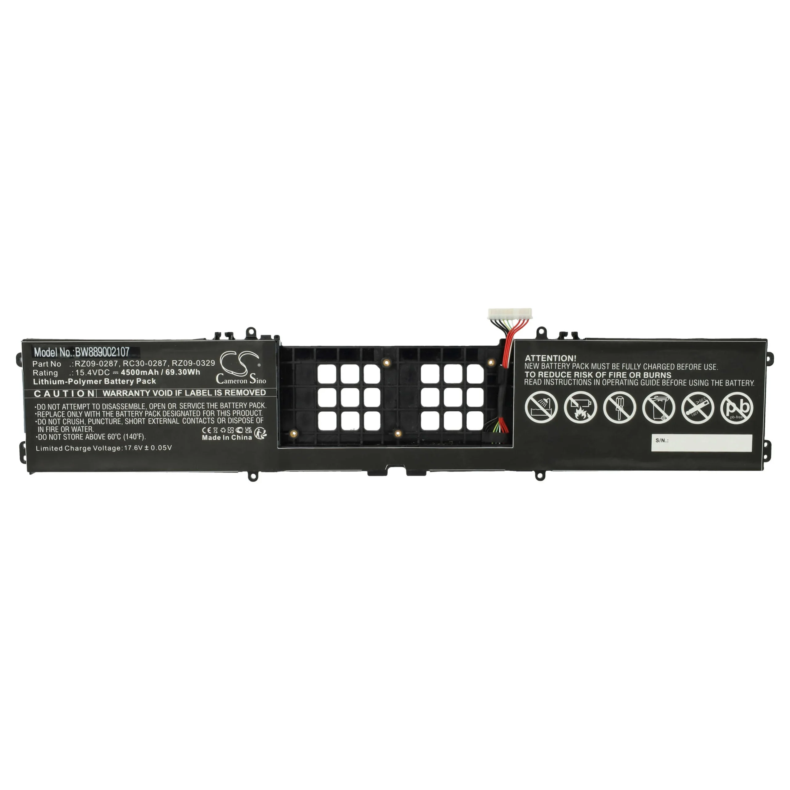 Batterie remplace Razer RC30-0287, RZ09-0287 pour ordinateur portable Razer- 4500mAh 15,4V Li-polymère