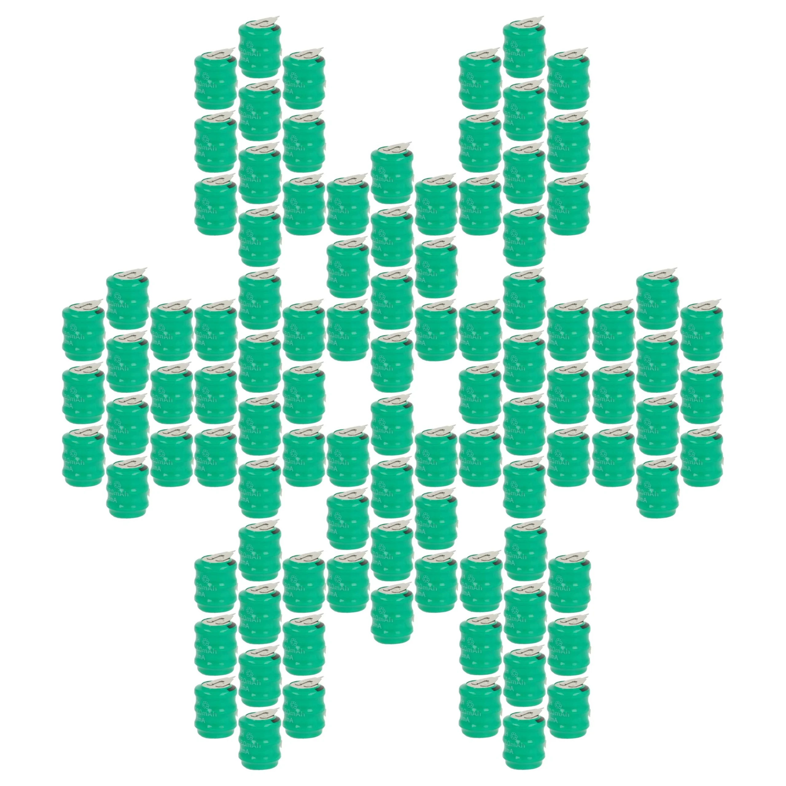 100x Piles bouton de type 3/V80H pour le modélisme et autres - 80mAh 3,6V NiMH