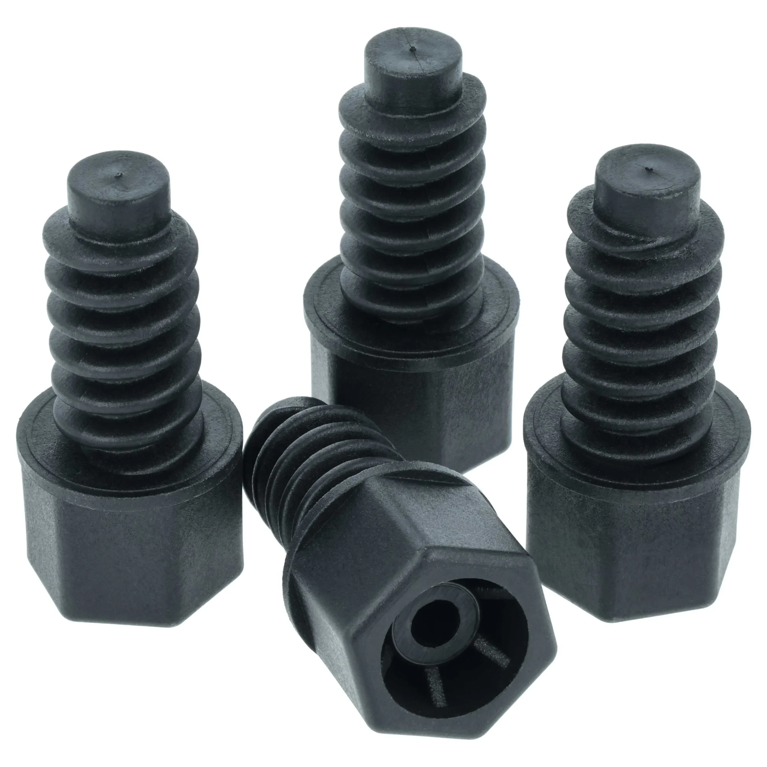 4x Pied réglable remplace Altus 250100057 pour four, cuisinière Grundig - 9,6 cm, noir