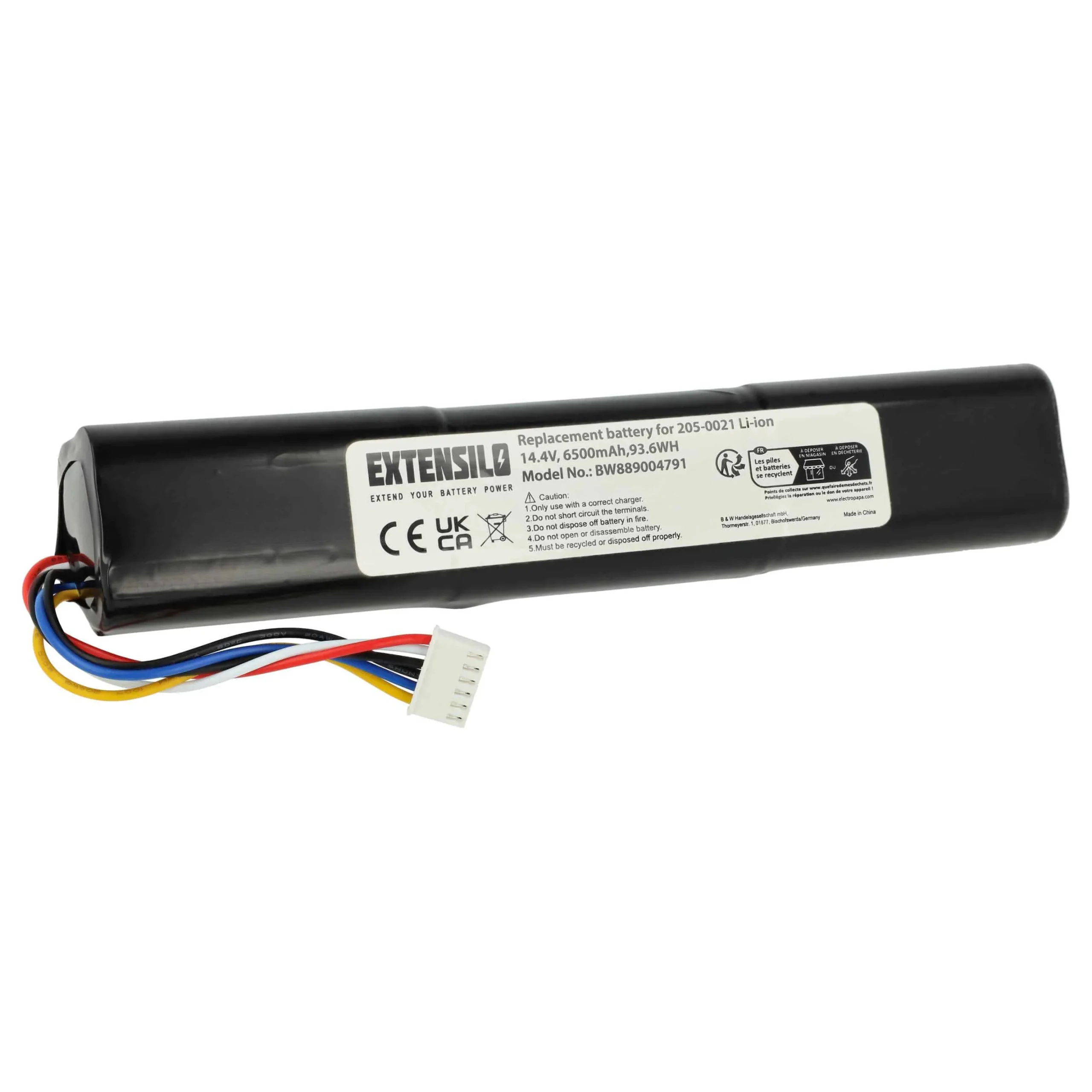 Batterie remplace 205-0023, 205-0026, 205-0021, 205-0022 pour robot aspirateur Neato - 6500mAh 14,4V Li-ion
