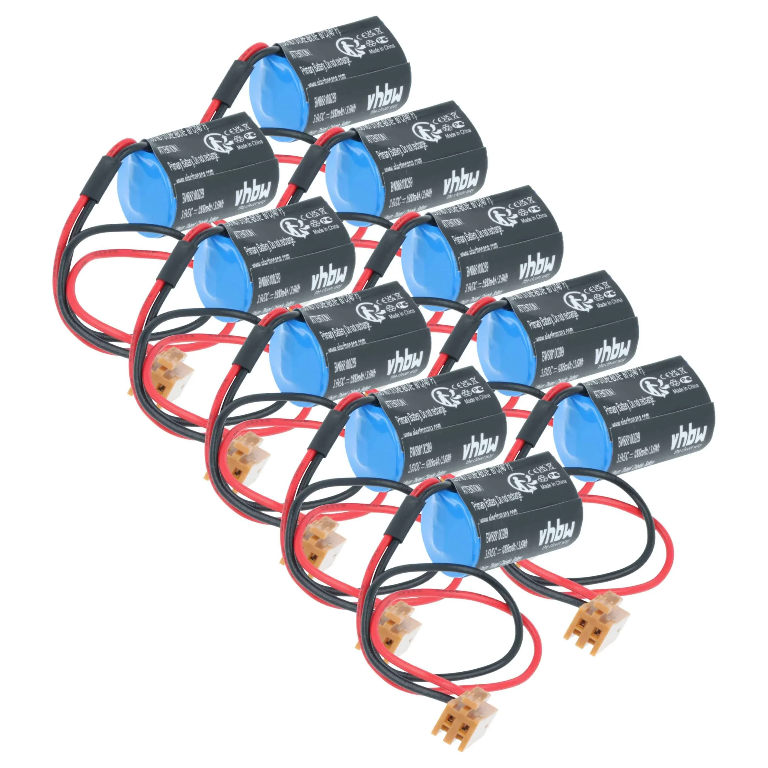 10x Piles remplace FBT020A, ER3V/3.6V pour PLC Programmable Logic Controller Mitsubishi - 1000mAh 3,6V Li-MnO2