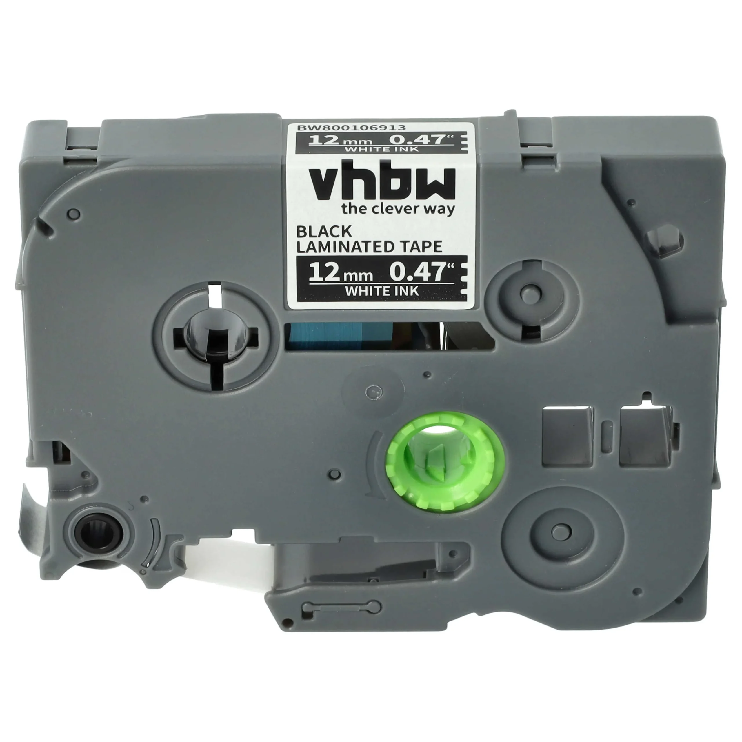 Cassette à ruban remplace Brother TZE-335, TZ-335 - 12mm lettrage Blanc ruban Noir, plastique