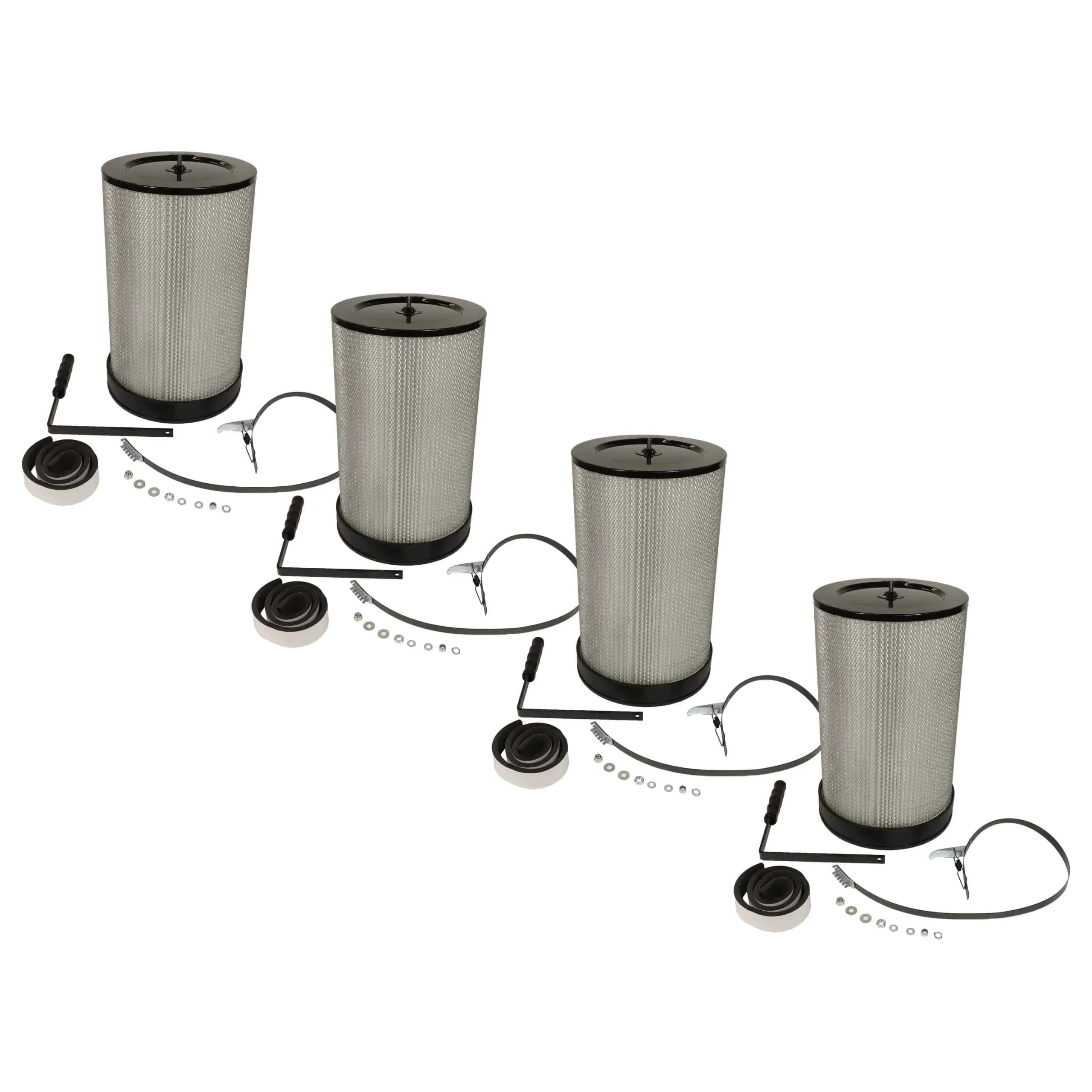 4x Filtre à particules remplace BAMATO CF1 pour aspirateur central Scheppach + brosse de nettoyage - Filtres