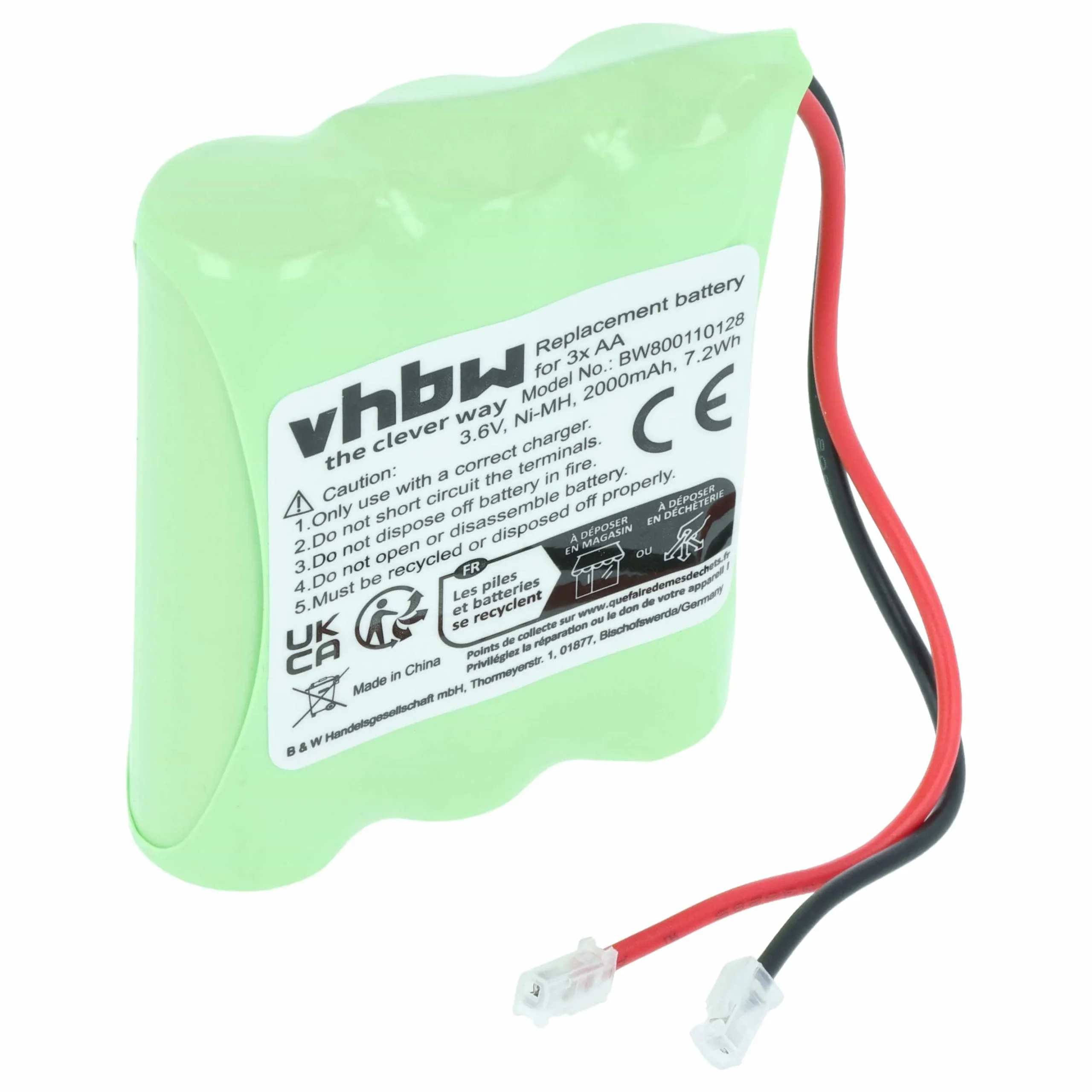 Batterie divers appareils - 2000mAh 3,6V NiMH remplacement pour 3x AA Mignon