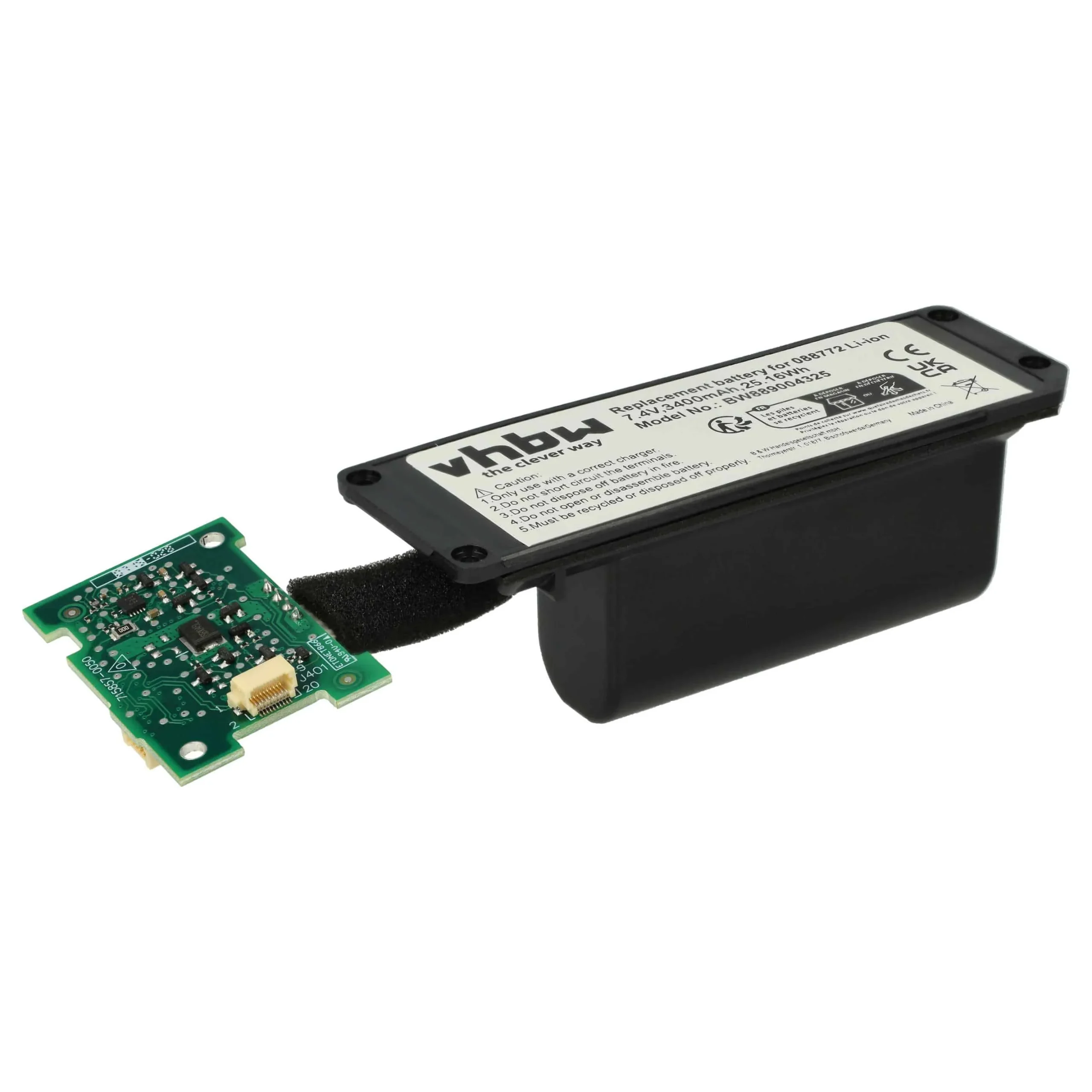 Batterie remplace Bose 088789, 080841, 088772 enceinte Bose - 3400mAh 7,4V Li-ion,avec plaque conductrice
