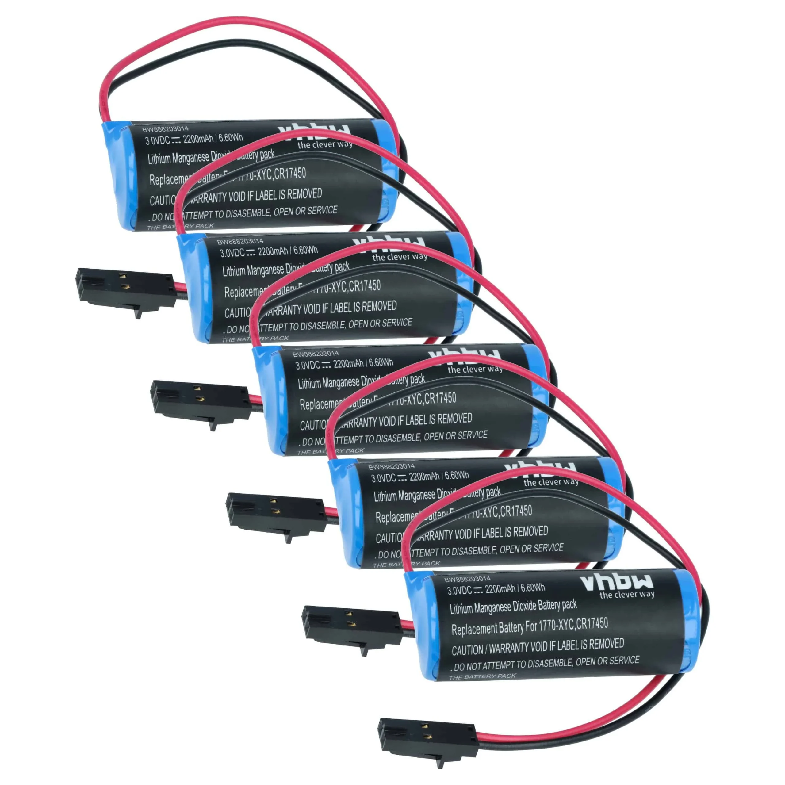 5x Piles remplace Allen Bradley pour PLC Programmable Logic Controller Allen Bradley - 2200mAh 3V Li-MnO2