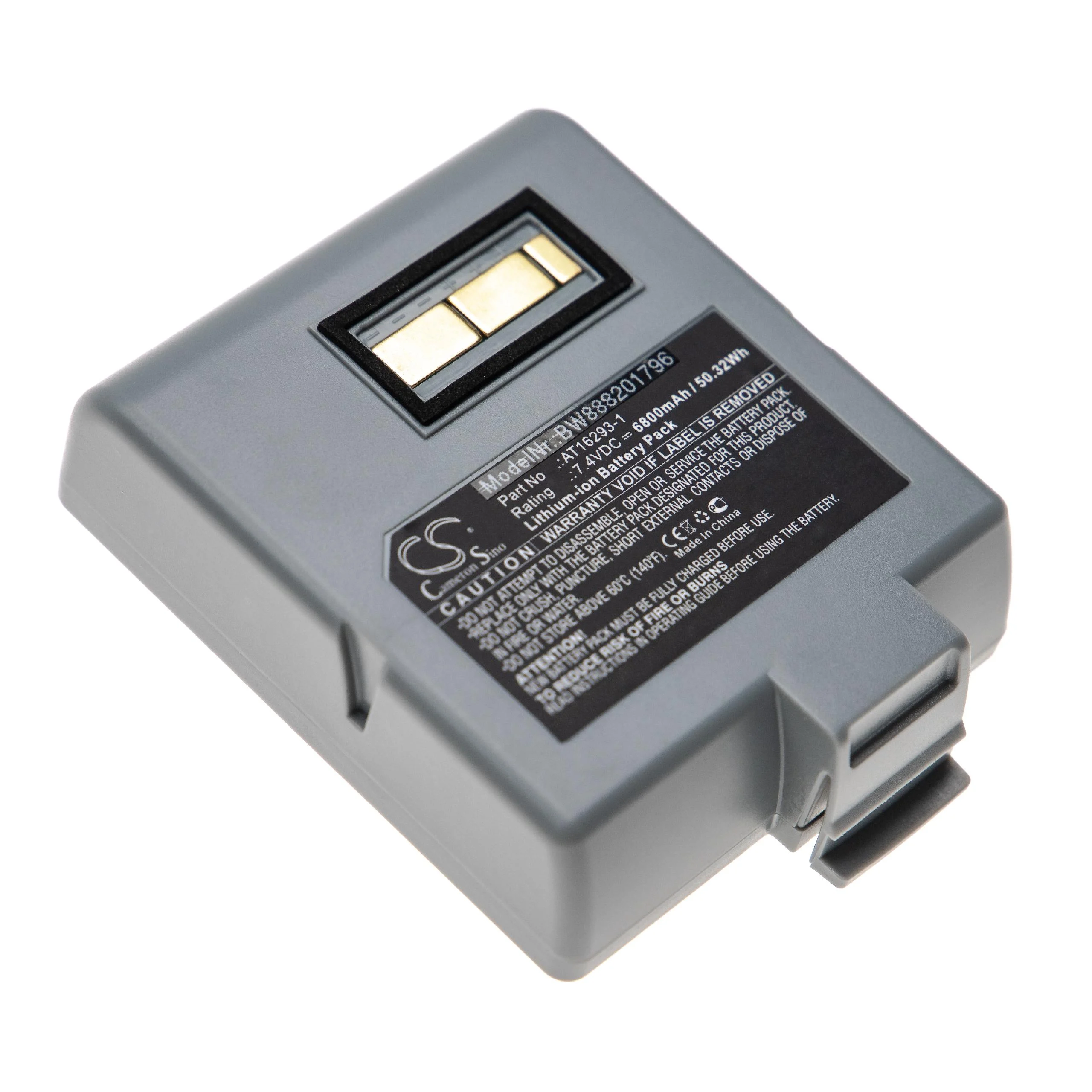 Batterie remplace Zebra AT16293-1 pour imprimante Zebra - 6800mAh 7,4V Li-ion