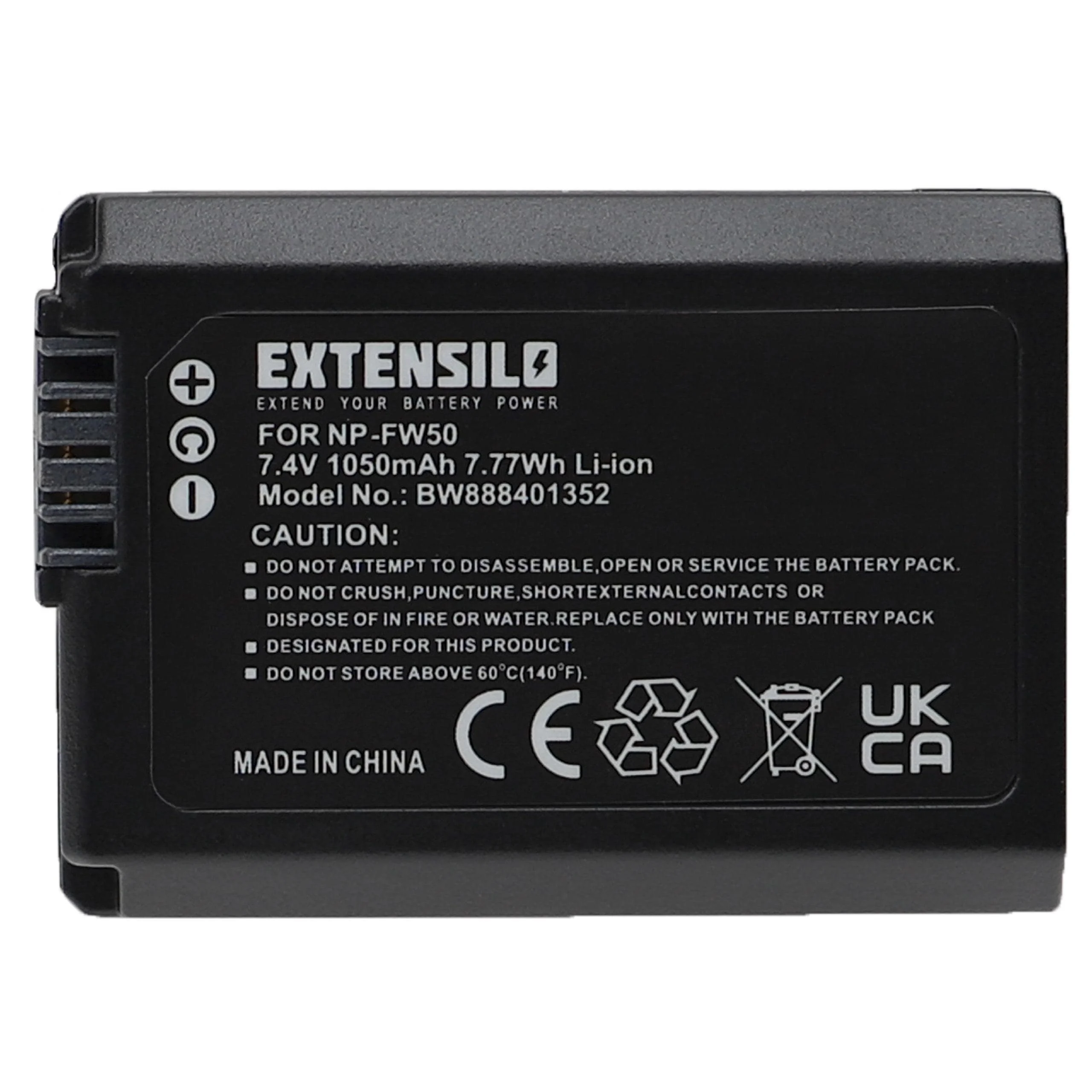 Batterie remplace Sony NP-FW50 pour appareil photo Sony- 1050mAh 7,4V Li-ion