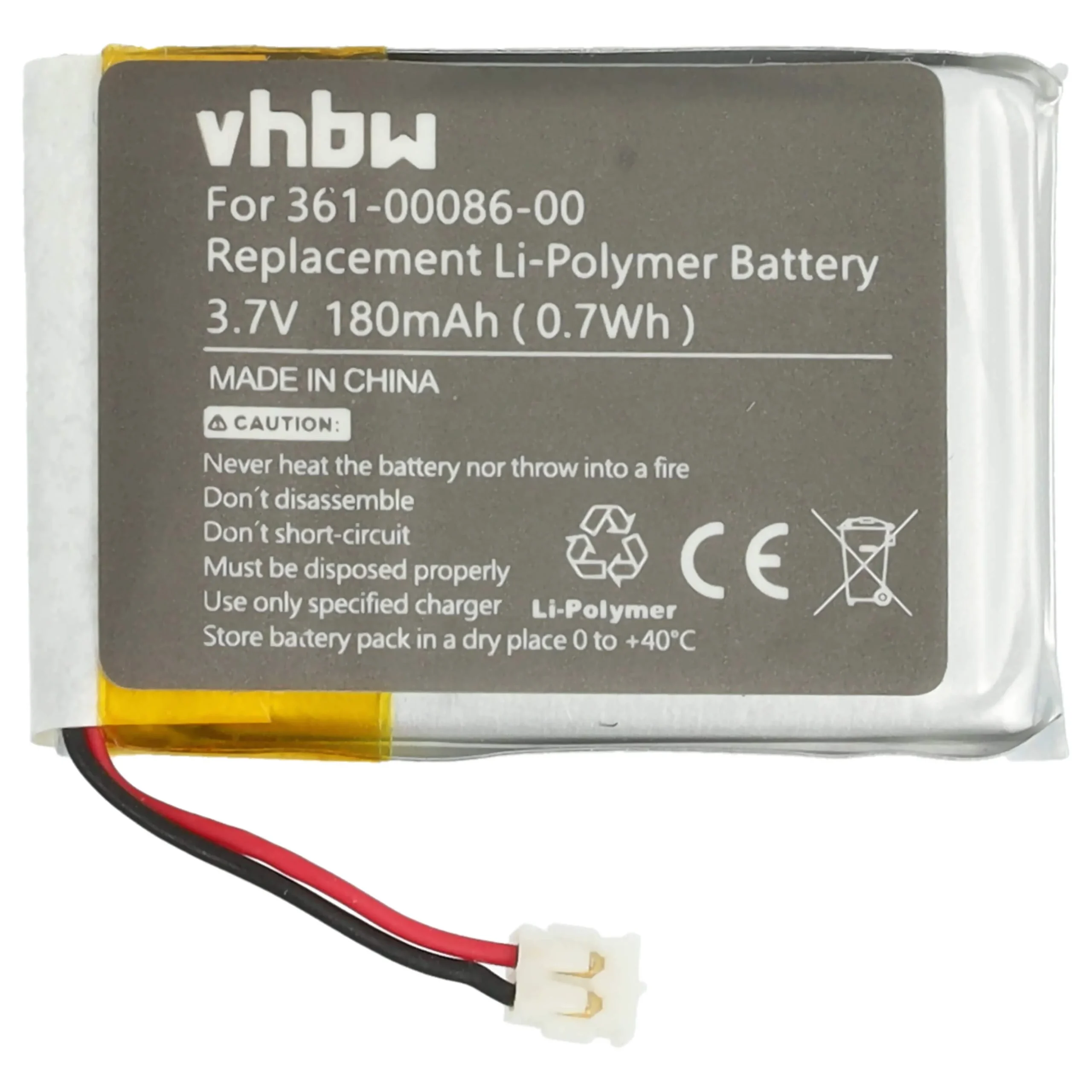 Batterie remplace Garmin 361-00072-10, 361-00072-00 montre connectée - 180mAh 3,7V Li-polymère + outils