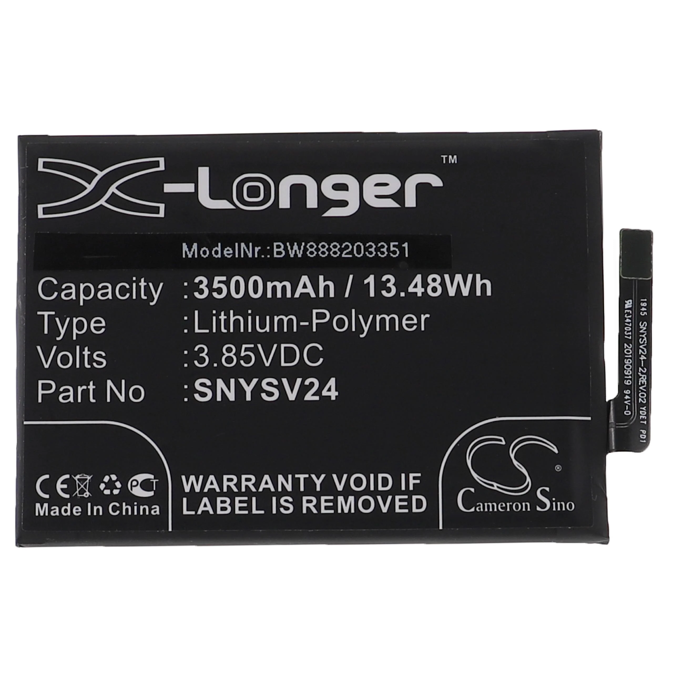 Batterie remplace Sony SNYSV24 téléphone portable Sony - 3500mAh 3,85V Li-polymère